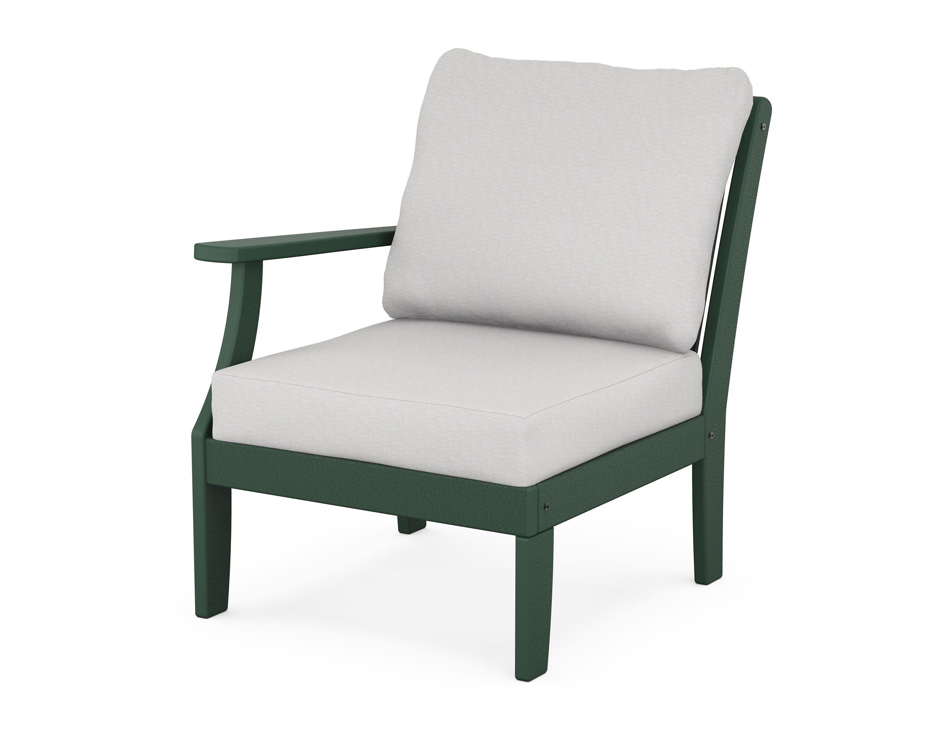 Braxton Modular Left Arm Chair in Green / Diamond in the Rough
