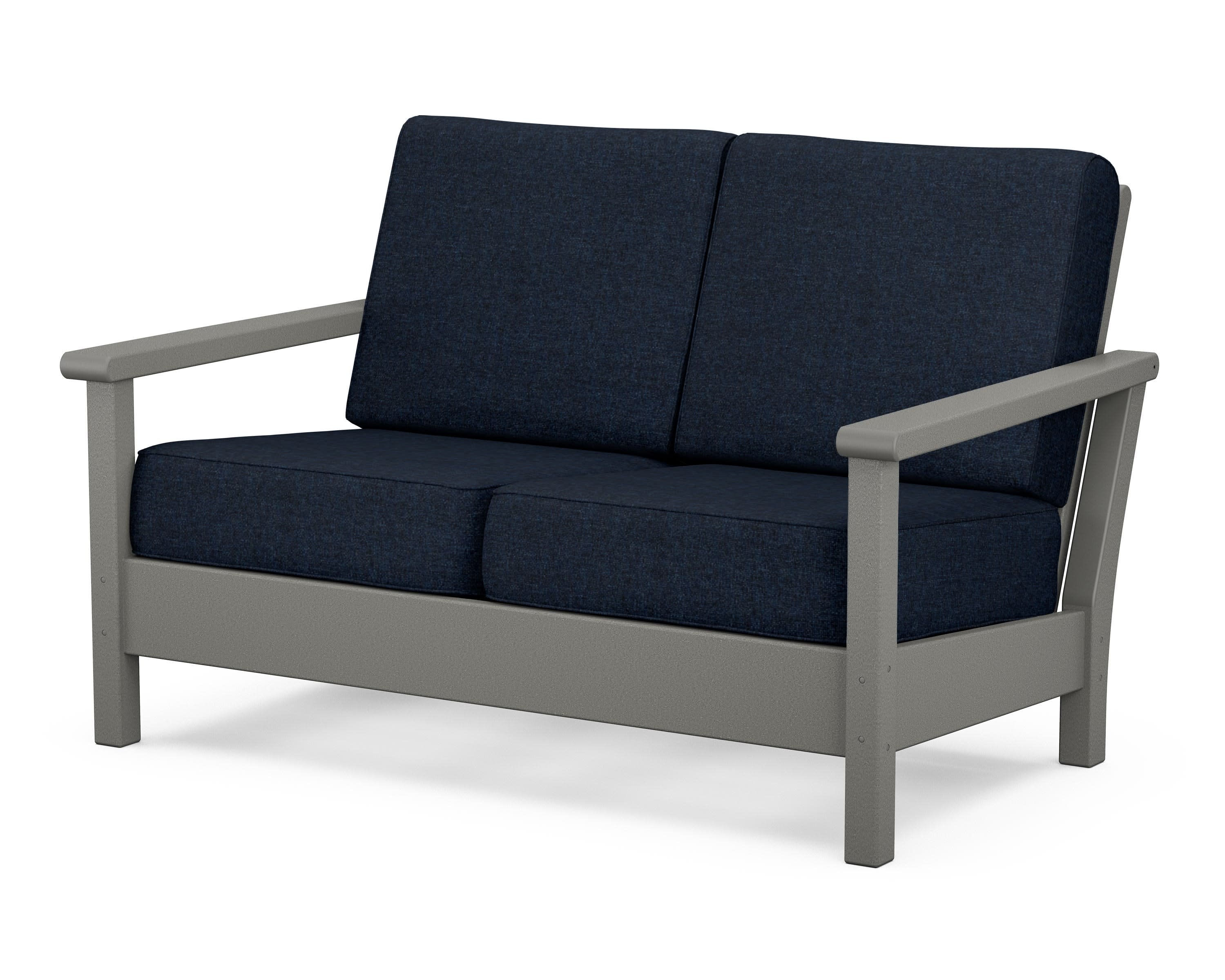 Harbour Deep Seating Loveseat in Slate Grey / Marine Indigo