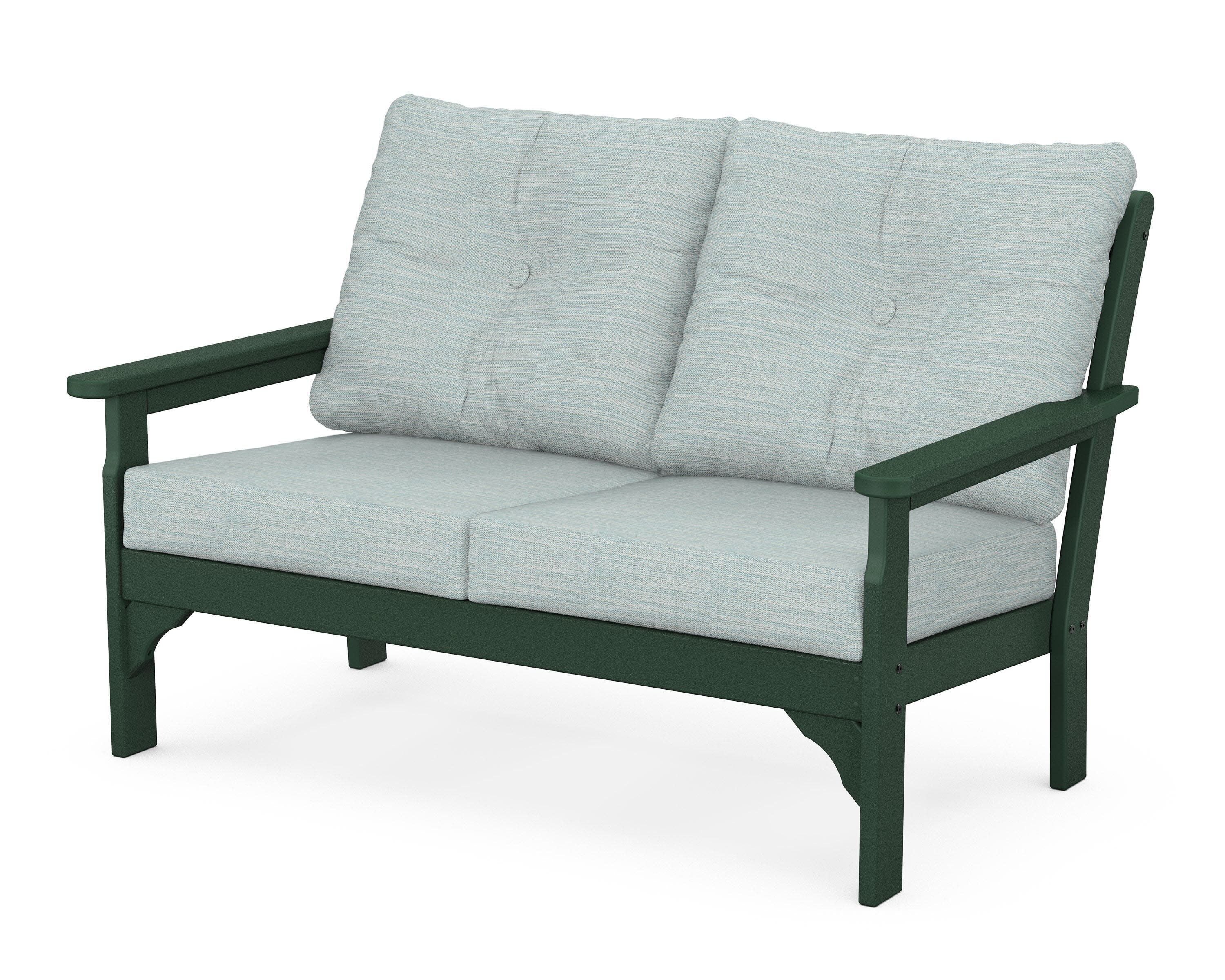 Vineyard Deep Seating Loveseat in Green / Soothe Mist