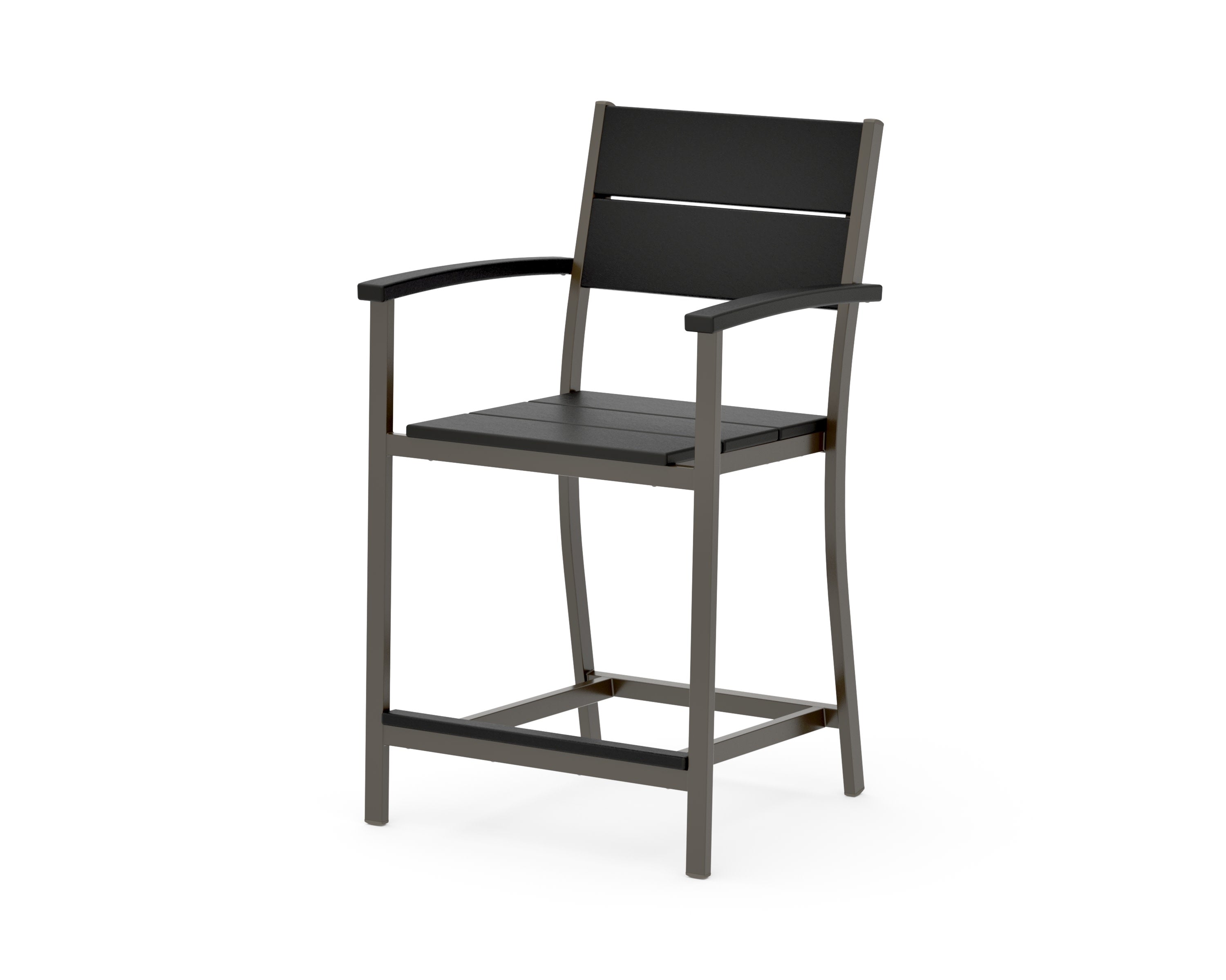 Main Street Counter Arm Chair in Bronze / Black