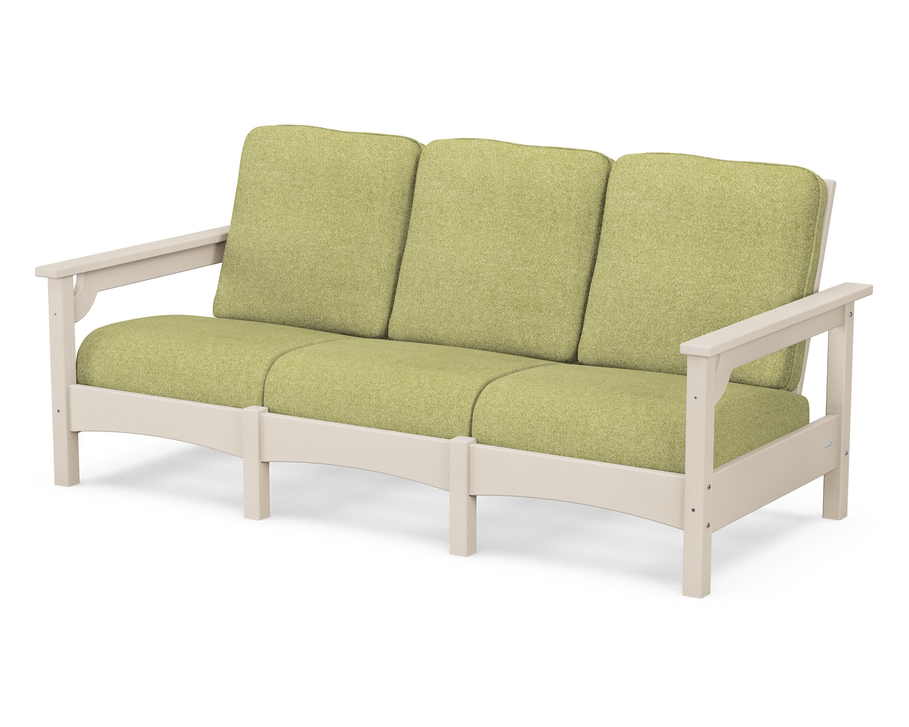 Club Sofa in Sand / Chartreuse Boucle