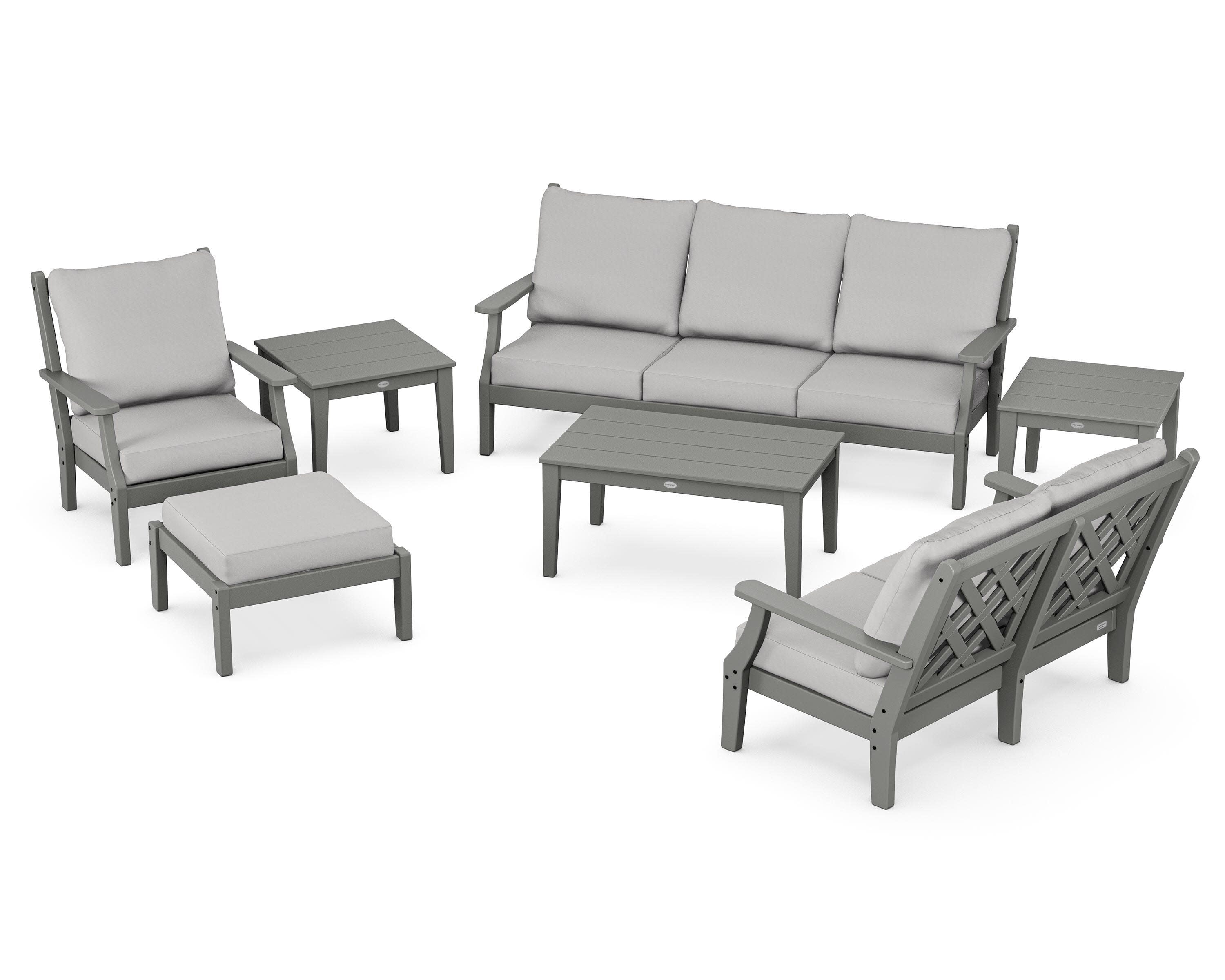 Wovendale 7-Piece Deep Seating Set in Slate Grey / Diamond in the Rough