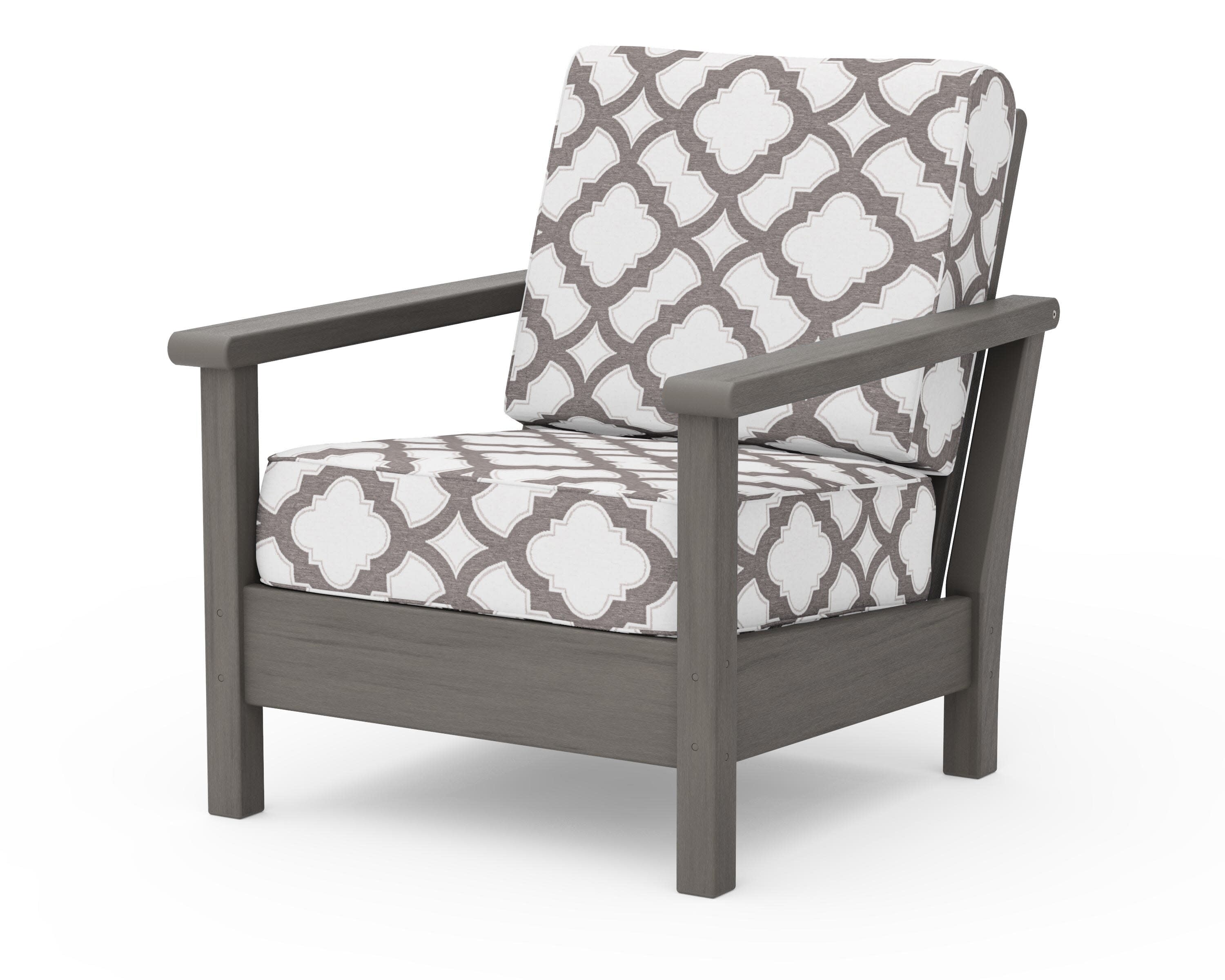 Harbour Deep Seating Chair in Driftwood / Trellis Grey Mist