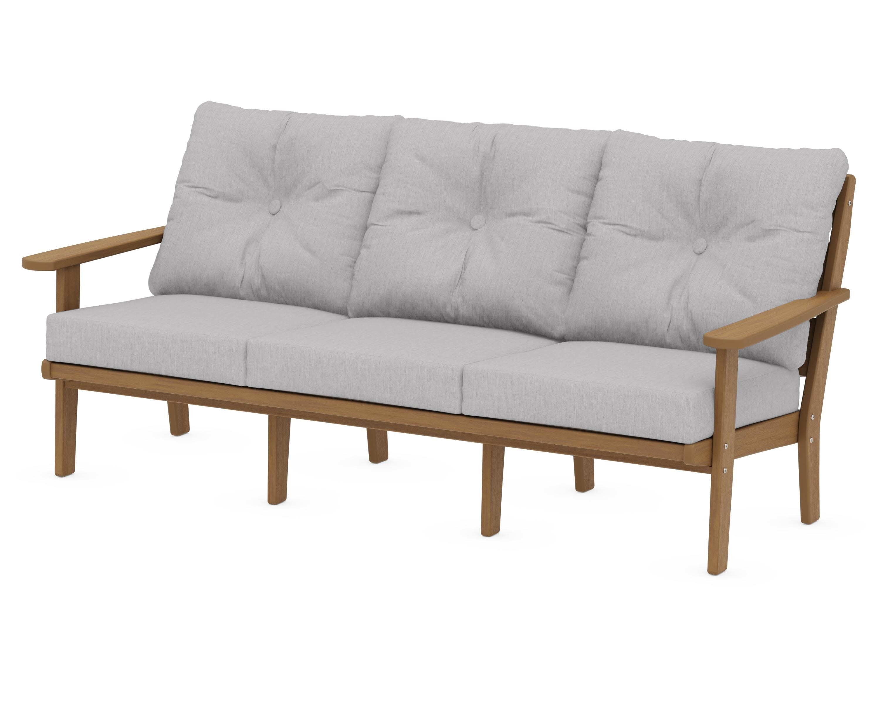 Lakeside Deep Seating Sofa in Natural / Granite