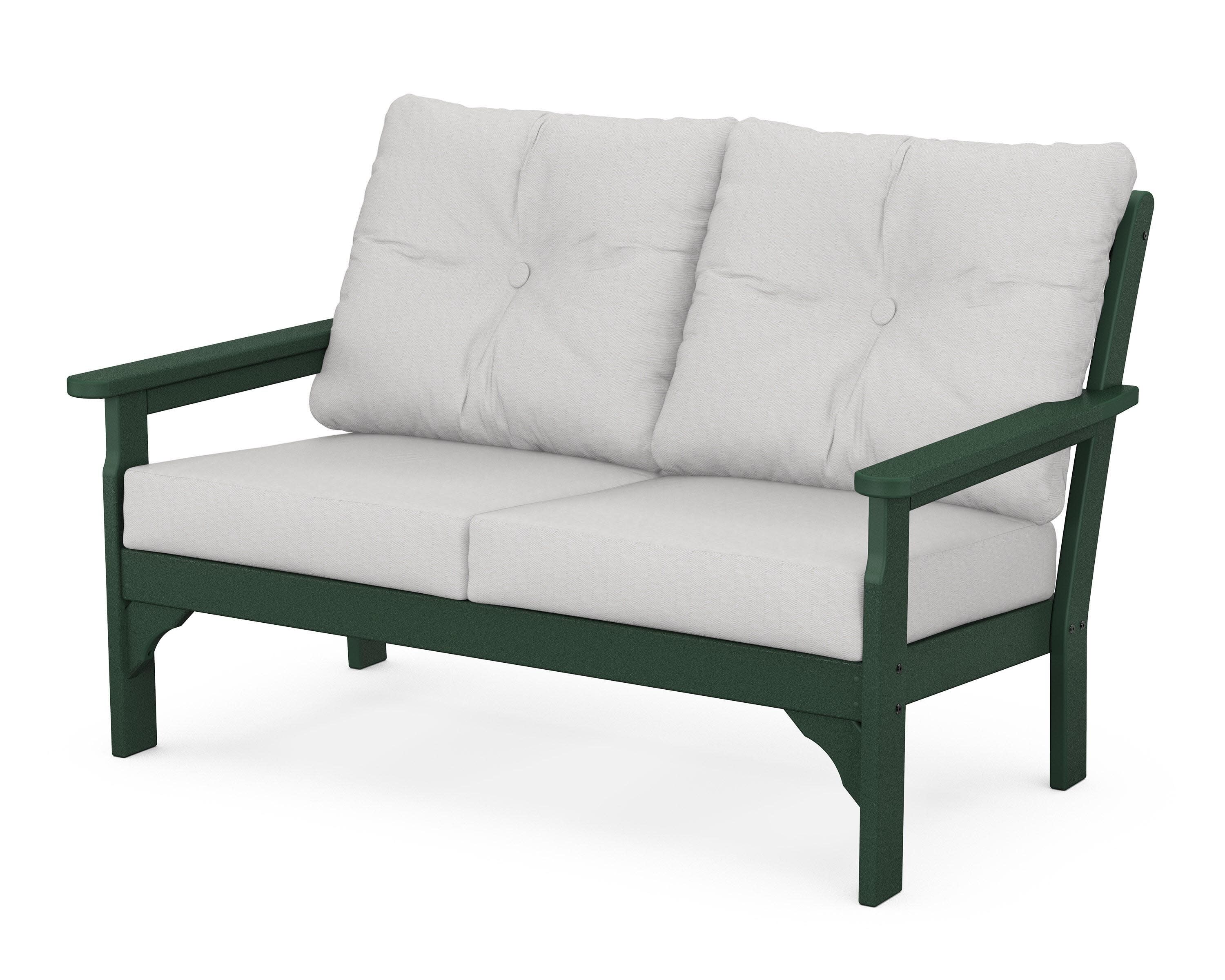 Vineyard Deep Seating Loveseat in Green / Diamond in the Rough
