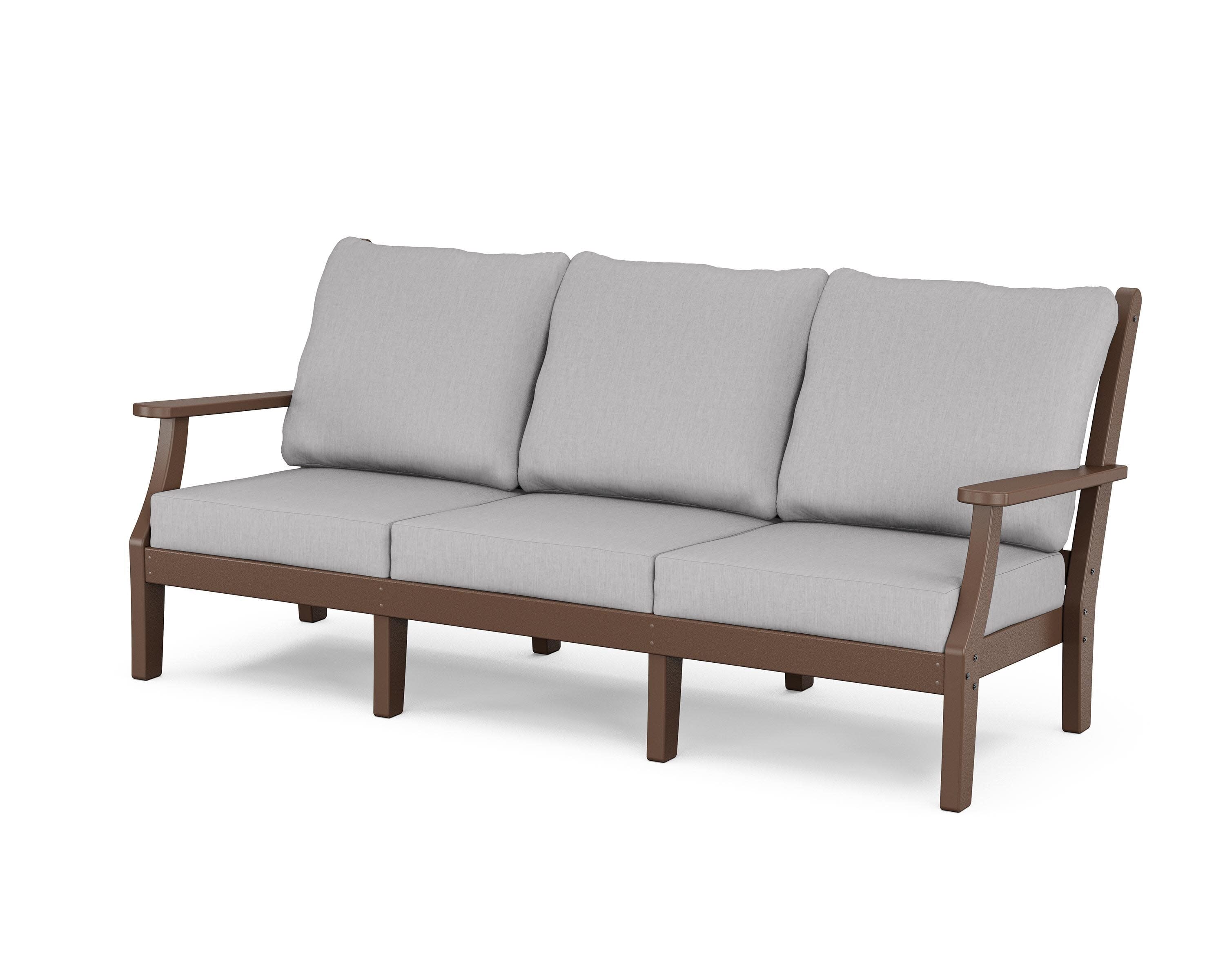 Wovendale Deep Seating Sofa in Mahogany / Granite