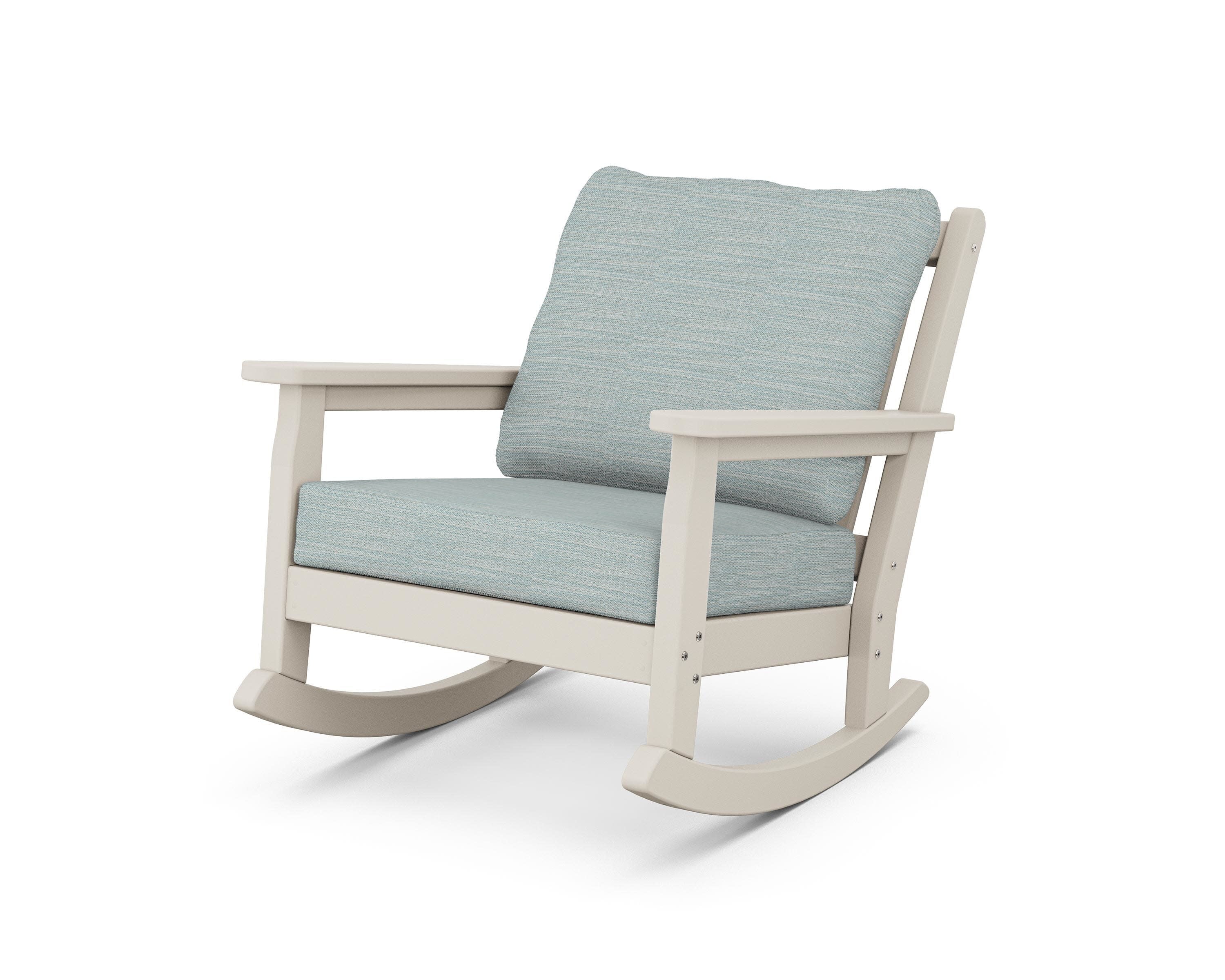 Chippendale Deep Seating Rocking Chair in Sand / Soothe Mist
