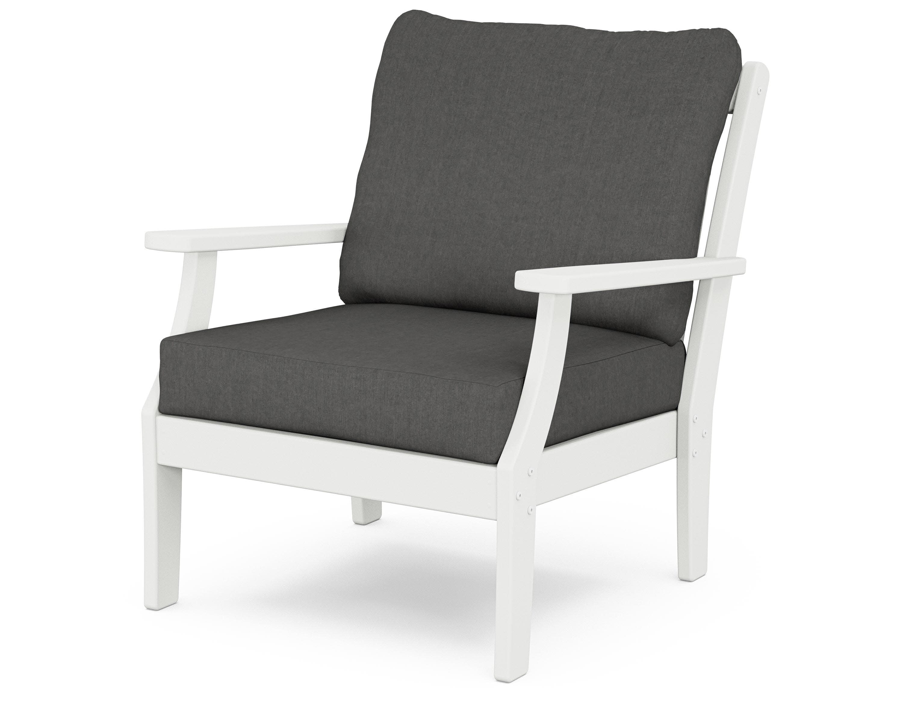 Braxton Deep Seating Chair in White / Spectrum Carbon