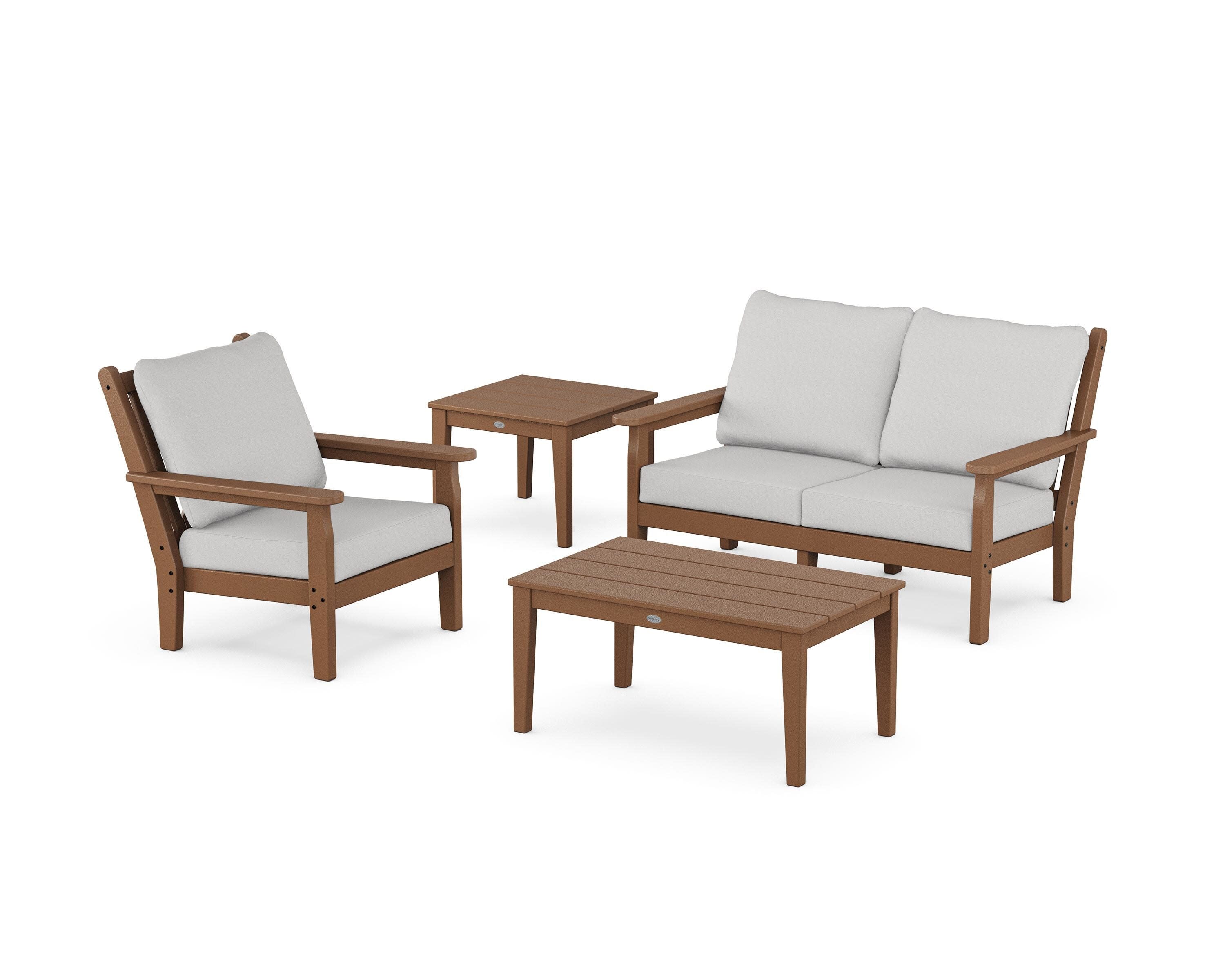 Chippendale 4-Piece Deep Seating Set in Teak / Diamond in the Rough