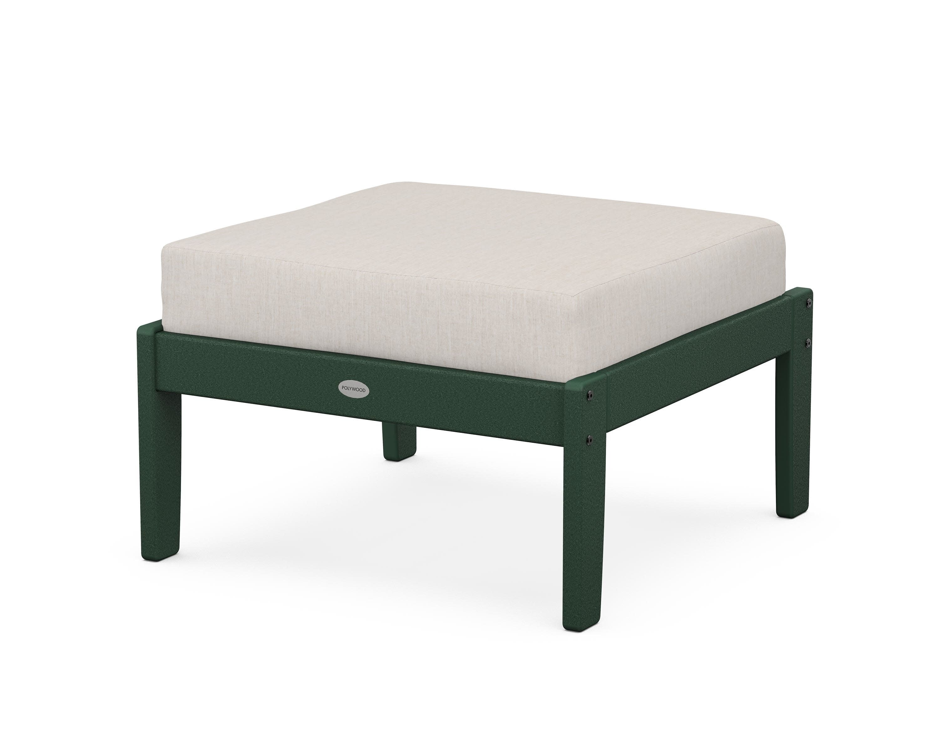 Braxton Deep Seating Ottoman in Green / Cast Ash