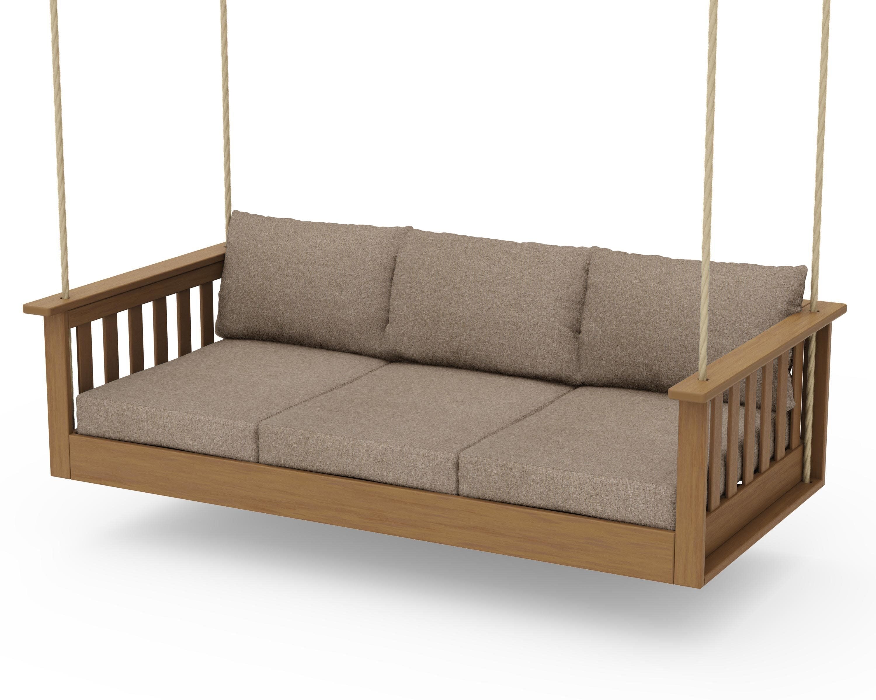 Vineyard Daybed Swing in Natural / Spiced Burlap