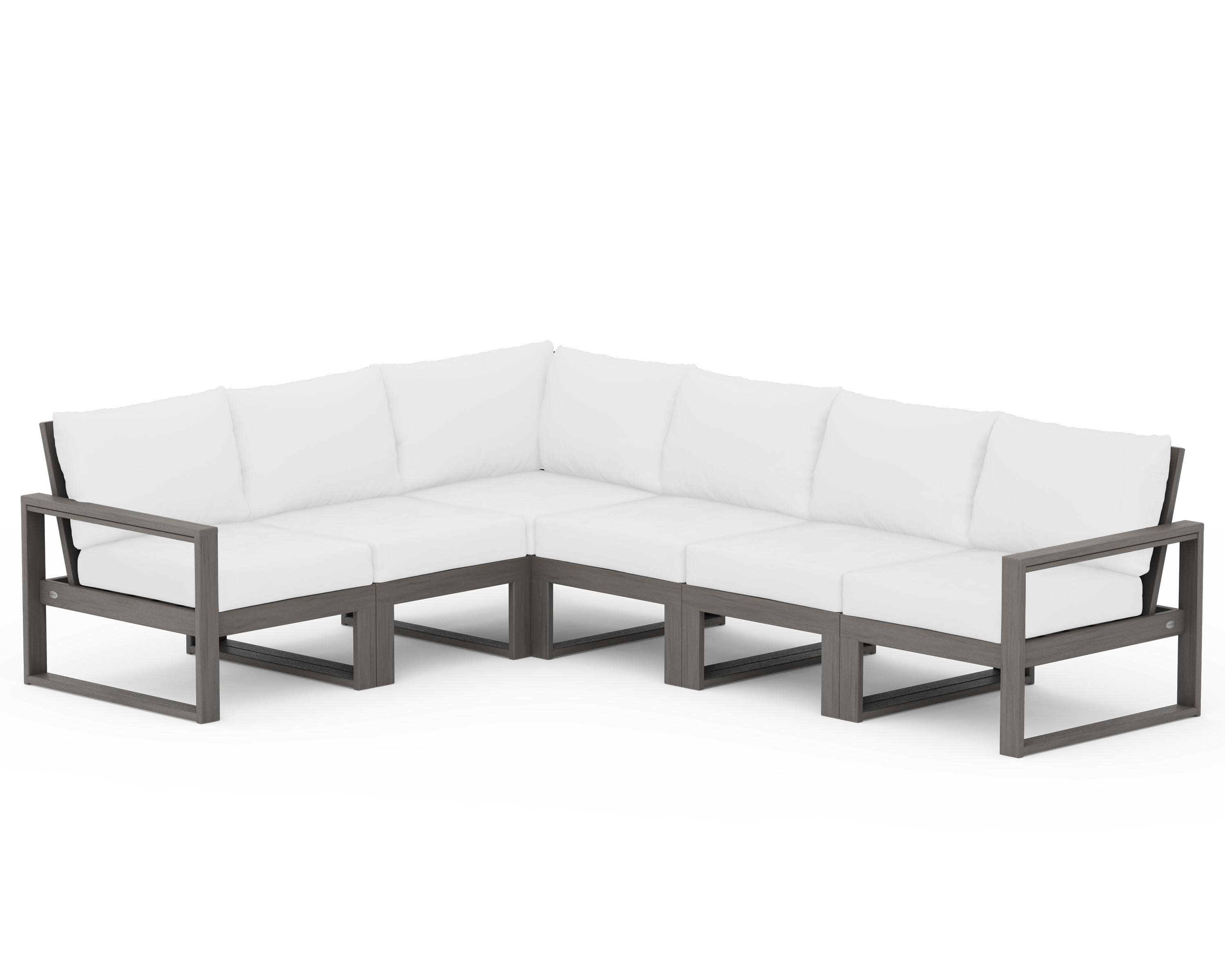 EDGE 6-Piece Modular Deep Seating Set in Driftwood / Natural