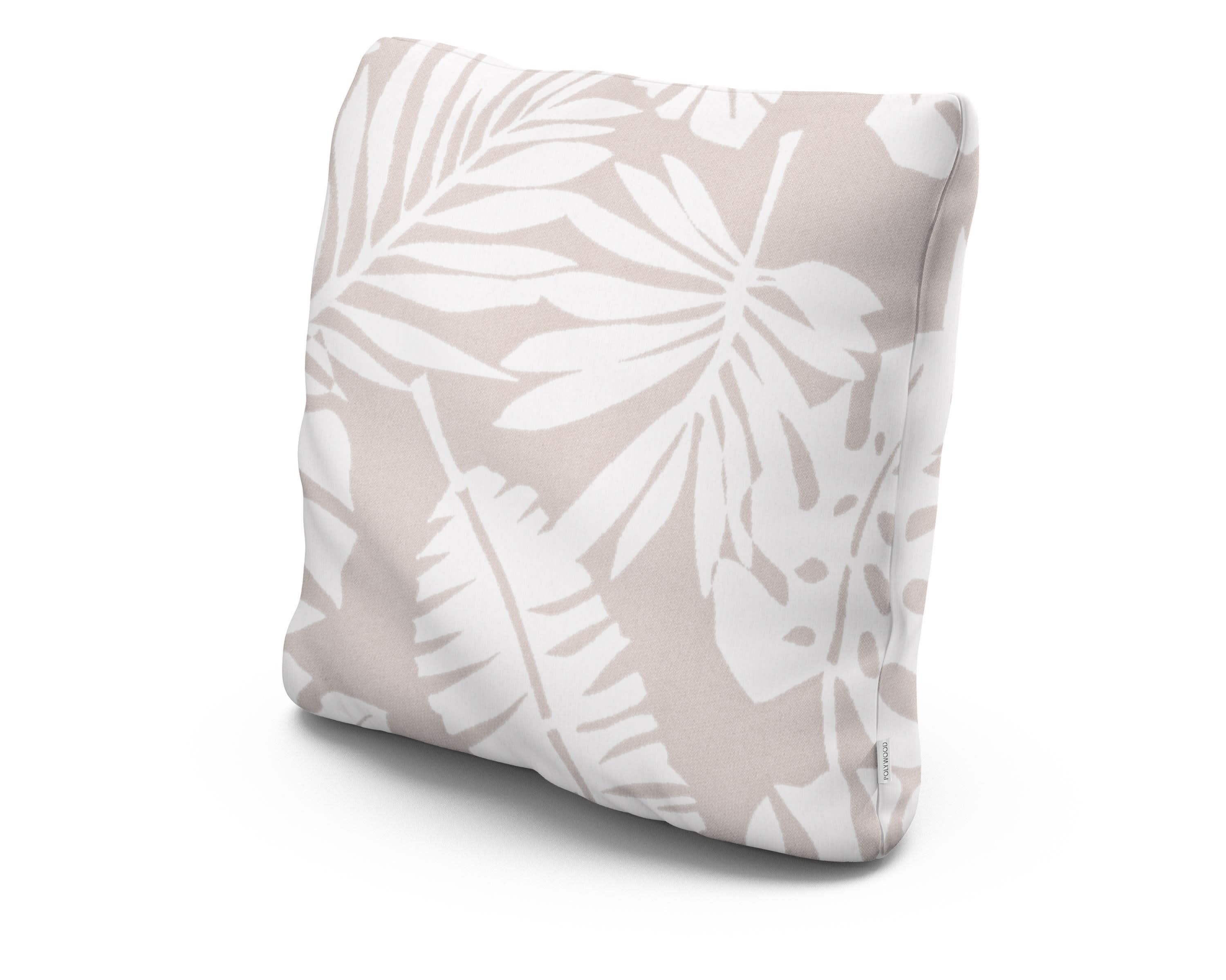 20" Outdoor Throw Pillow in Leaf Dune Burlap