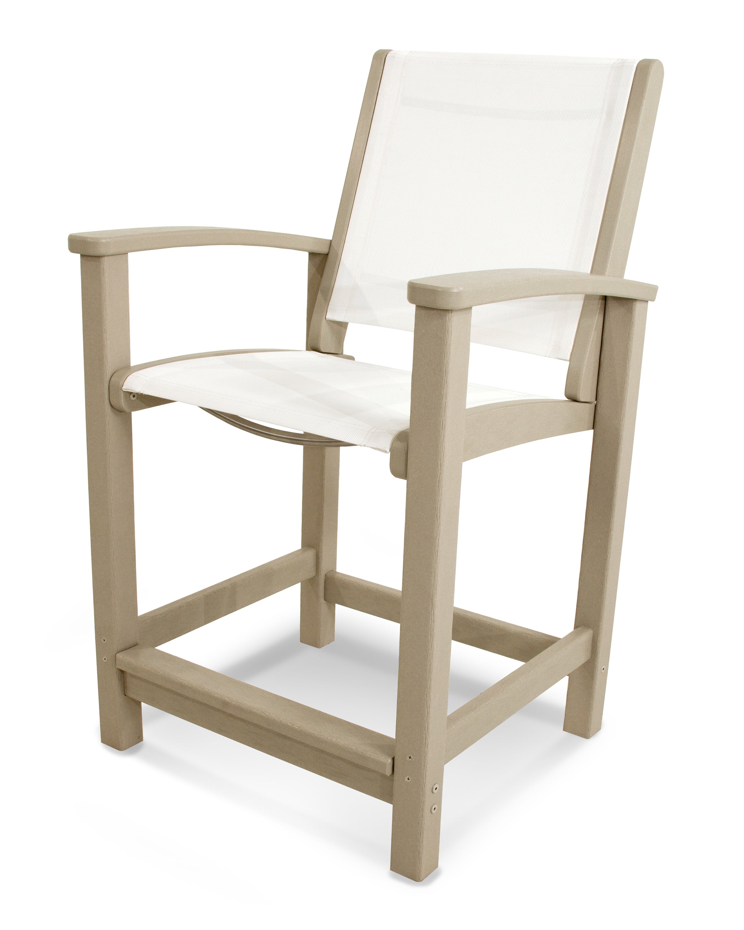 Coastal Counter Chair in Sand / White Sling