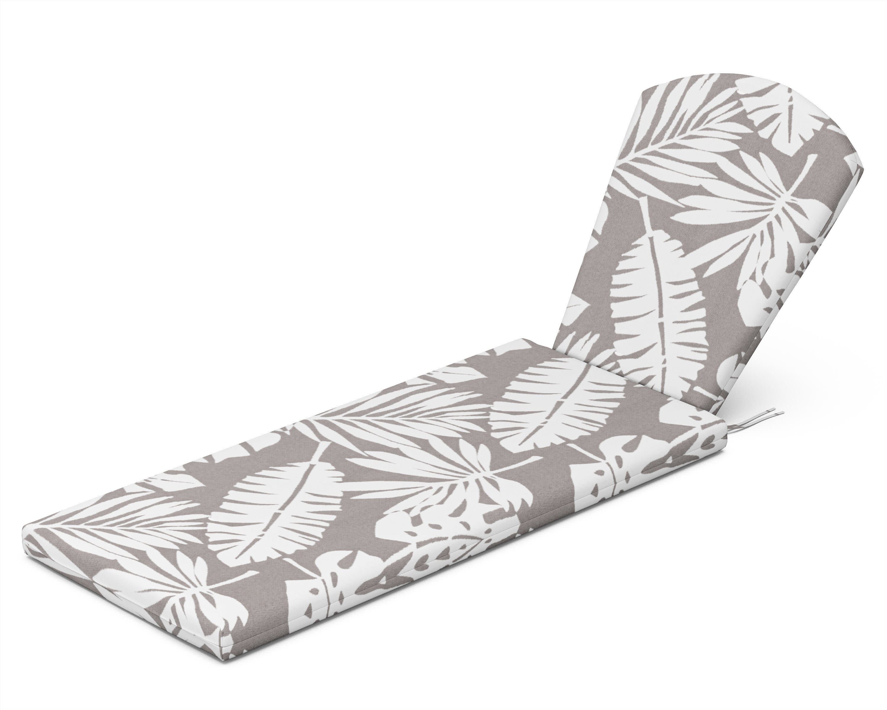 Chaise Cushion in Leaf Grey Mist