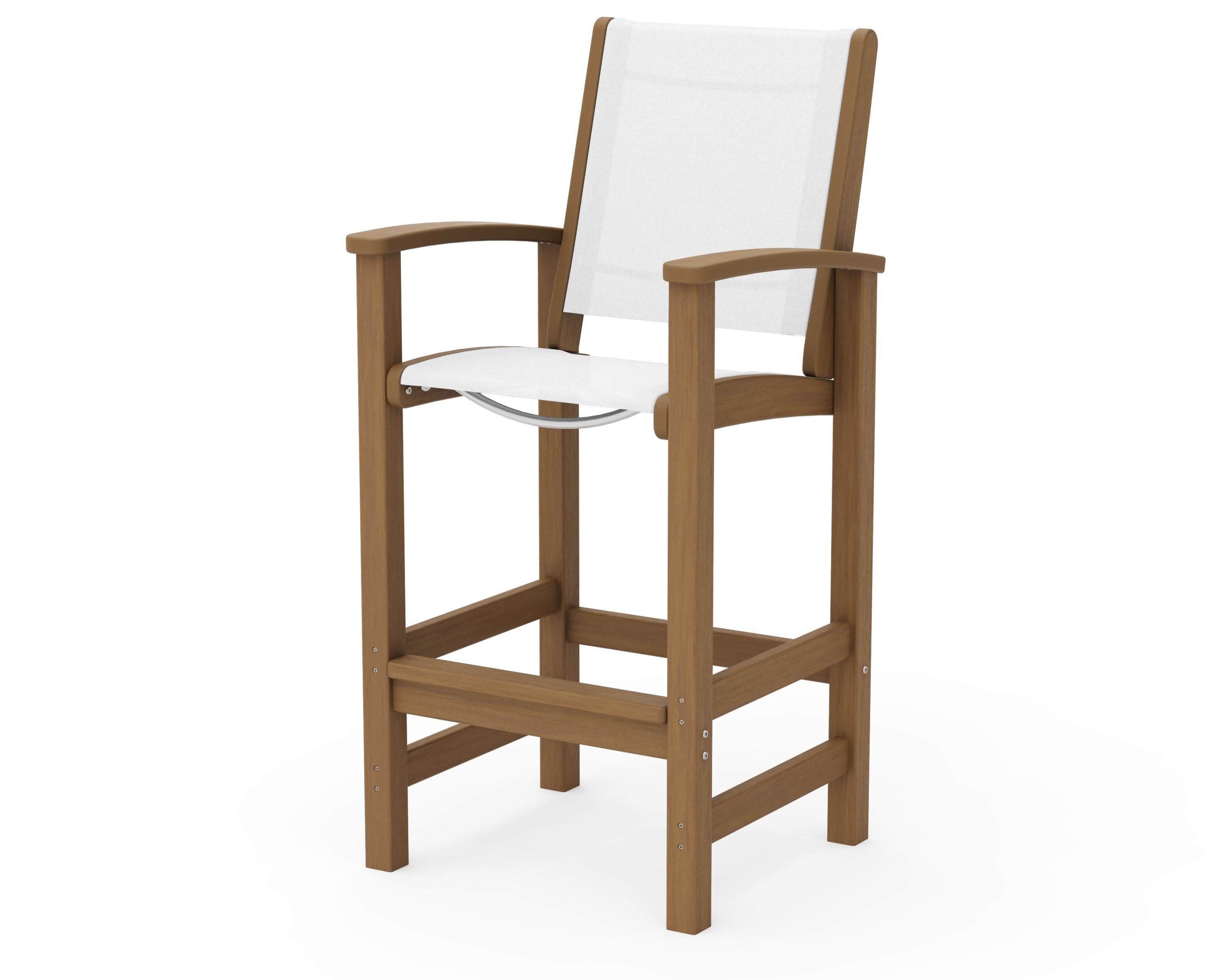 Coastal Bar Chair in Natural / White Sling