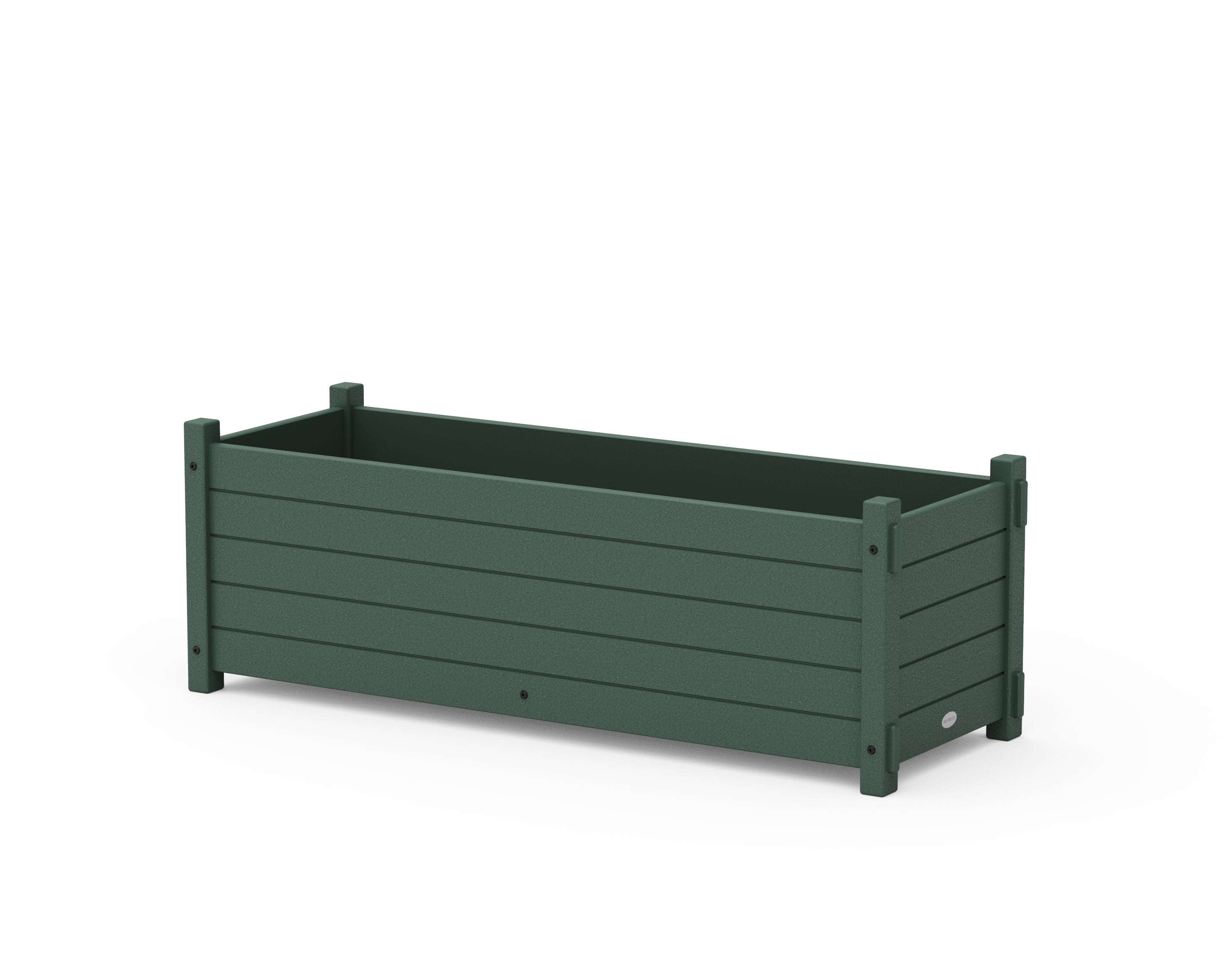 Nautical Rectangle Triple Planter Box in Green