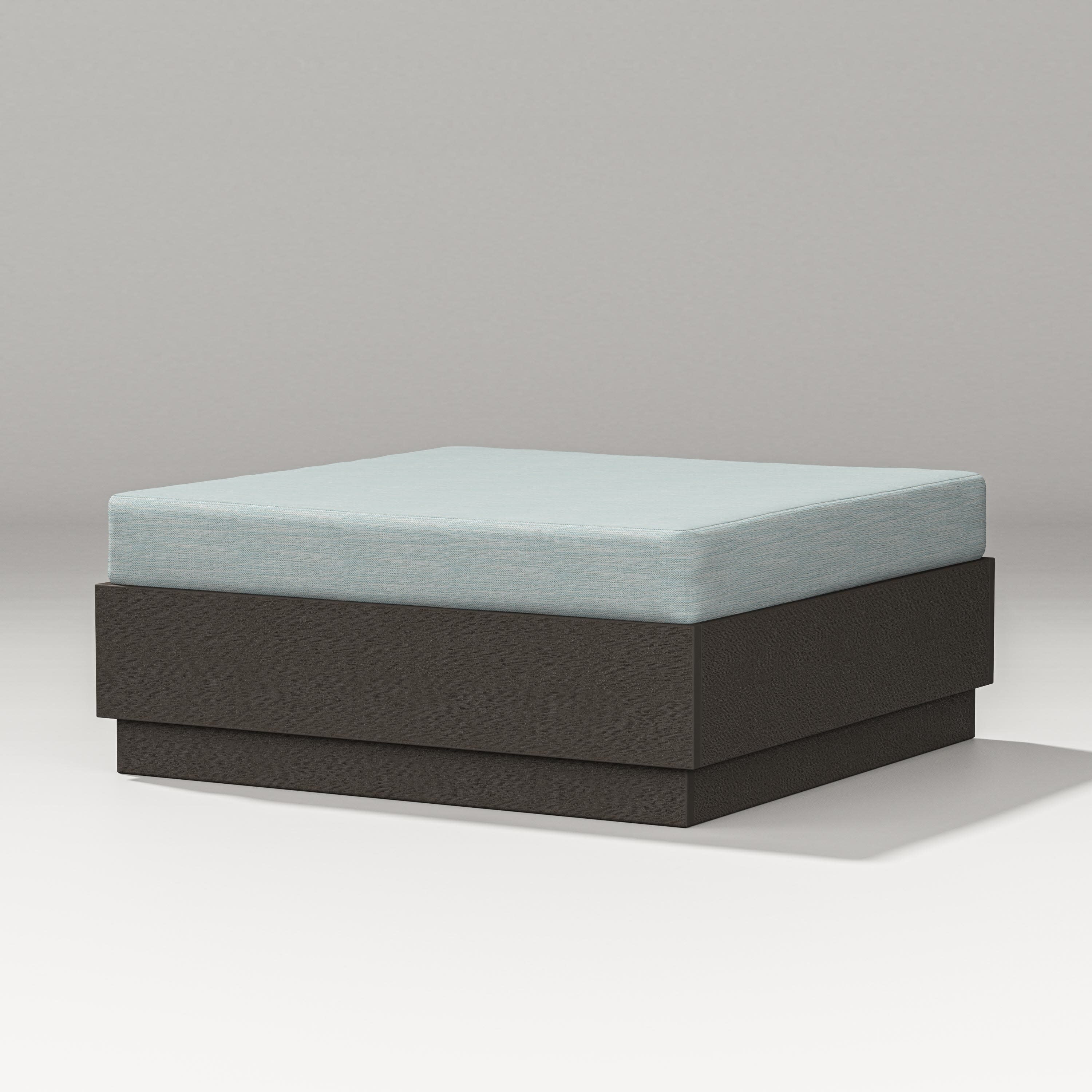 Elevate Lounge Ottoman in Vintage Coffee / Soothe Mist