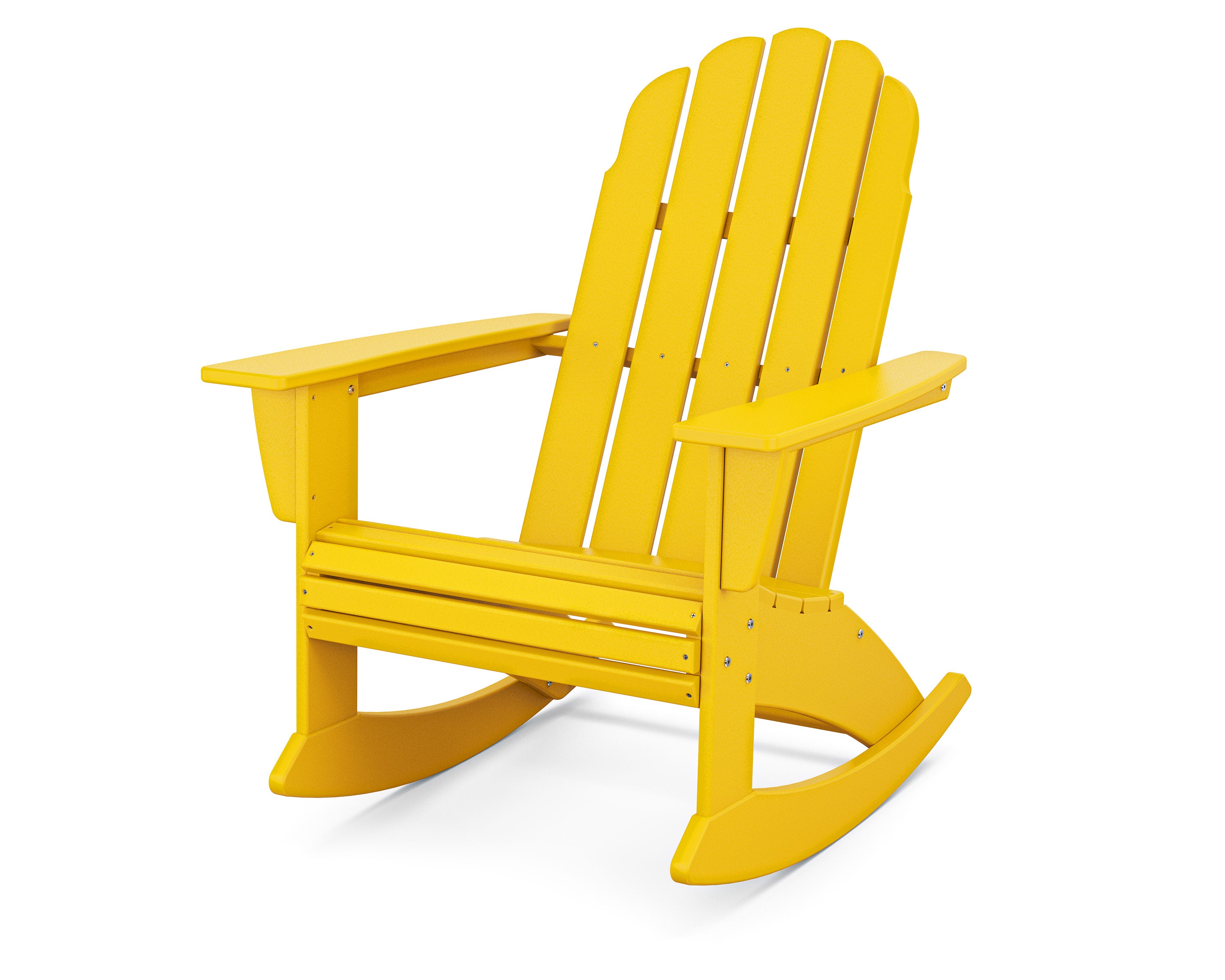 Vineyard Curveback Adirondack Rocking Chair in Lemon