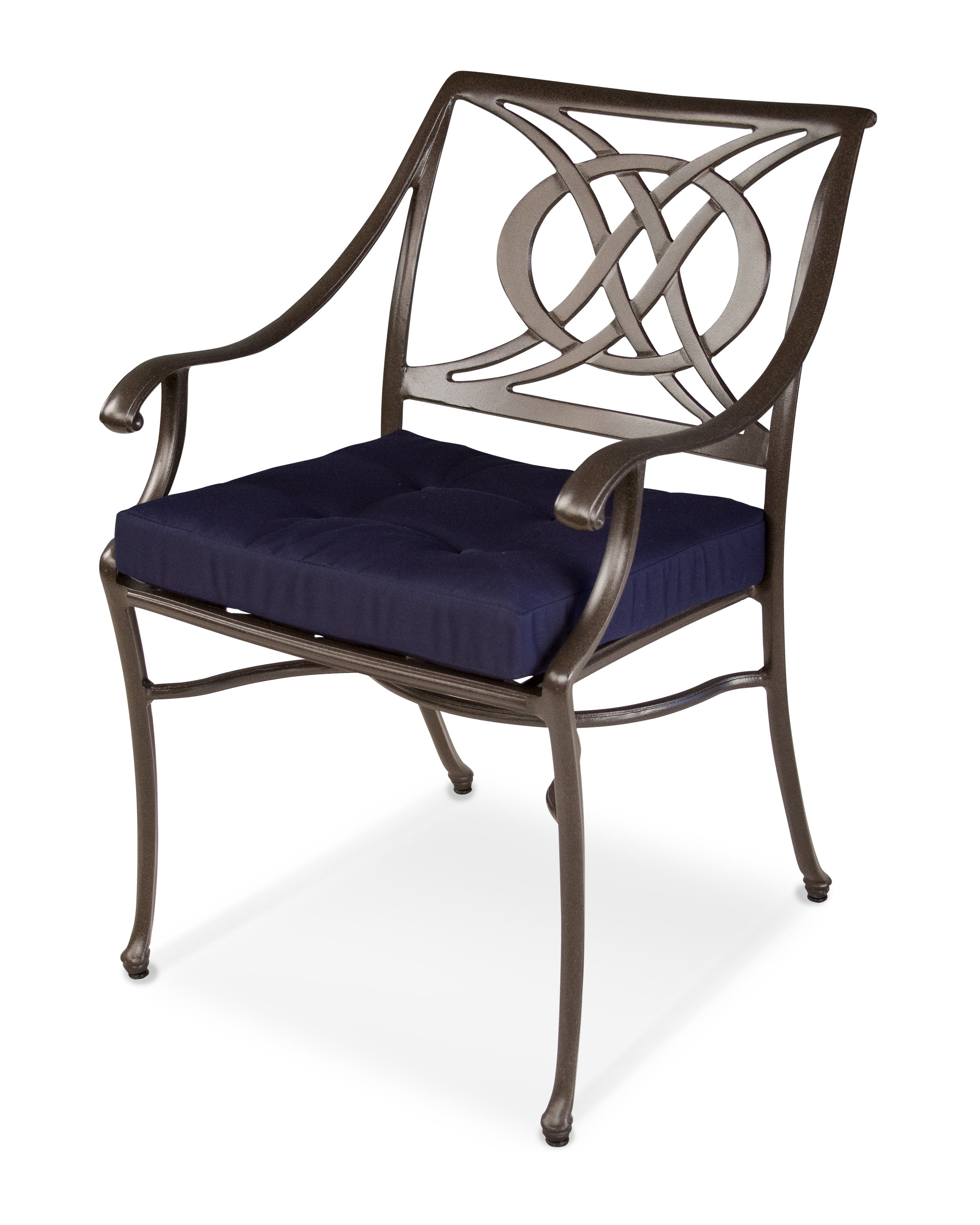 Ateeva Luxe 19" x 17" Outdoor Seat Cushion by POLYWOOD in Navy