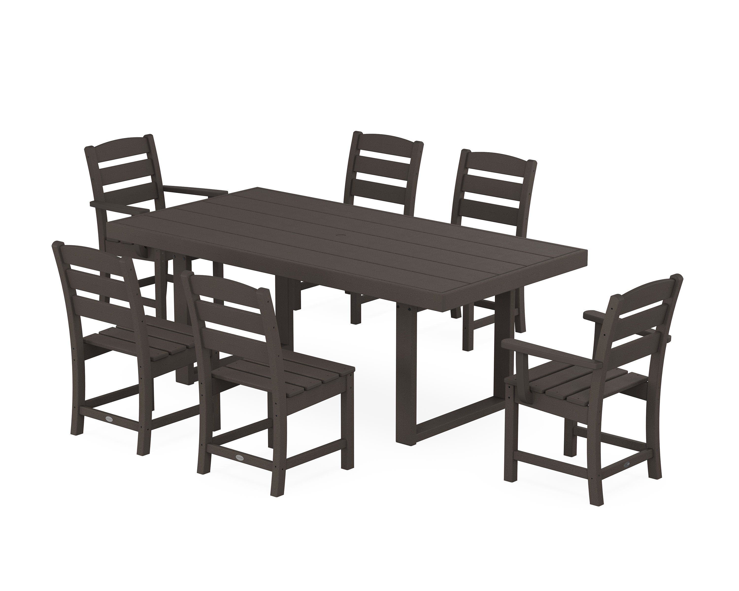 Lakeside 7-Piece Dining Set in Vintage Coffee