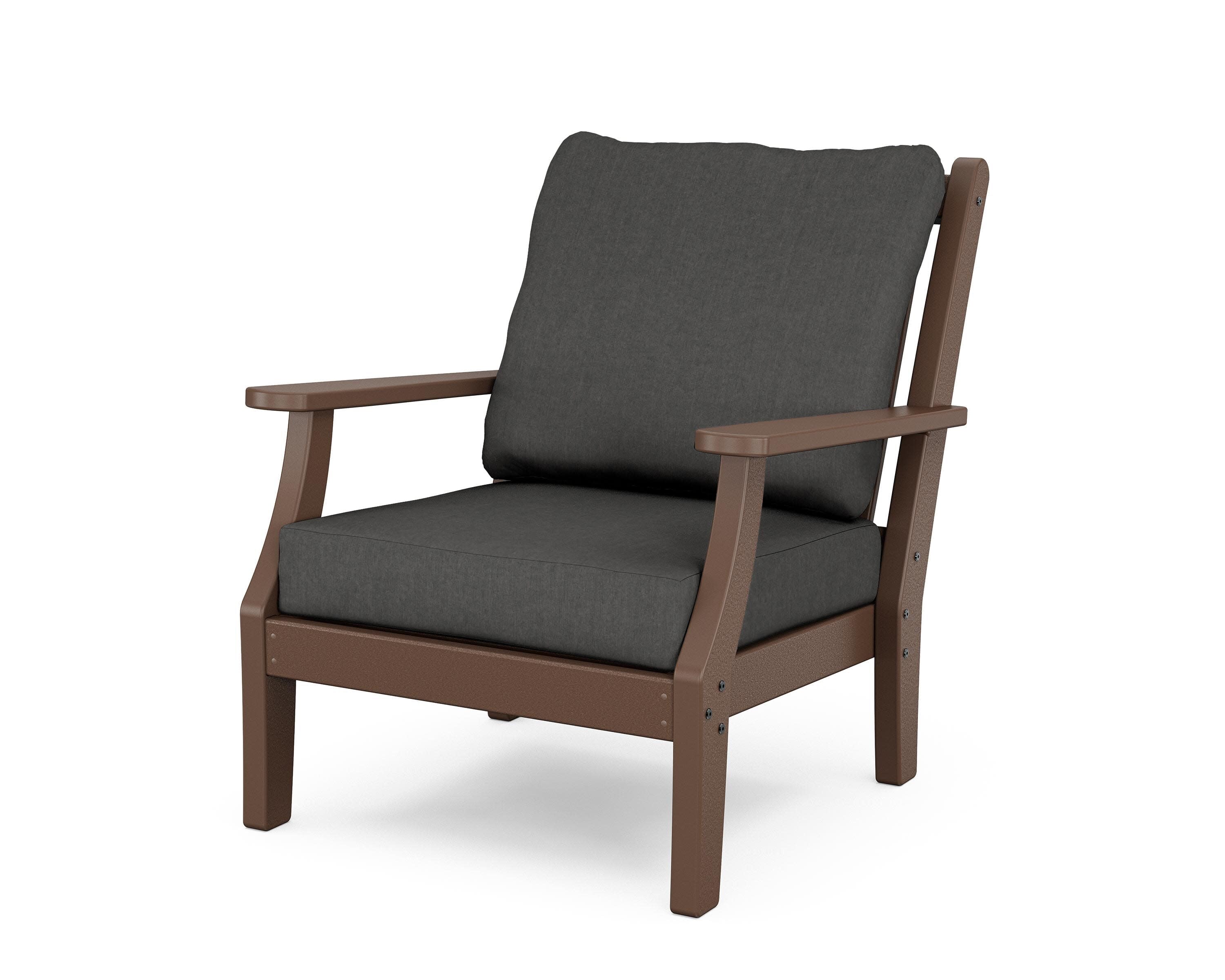 Wovendale Deep Seating Chair in Mahogany / Spectrum Carbon