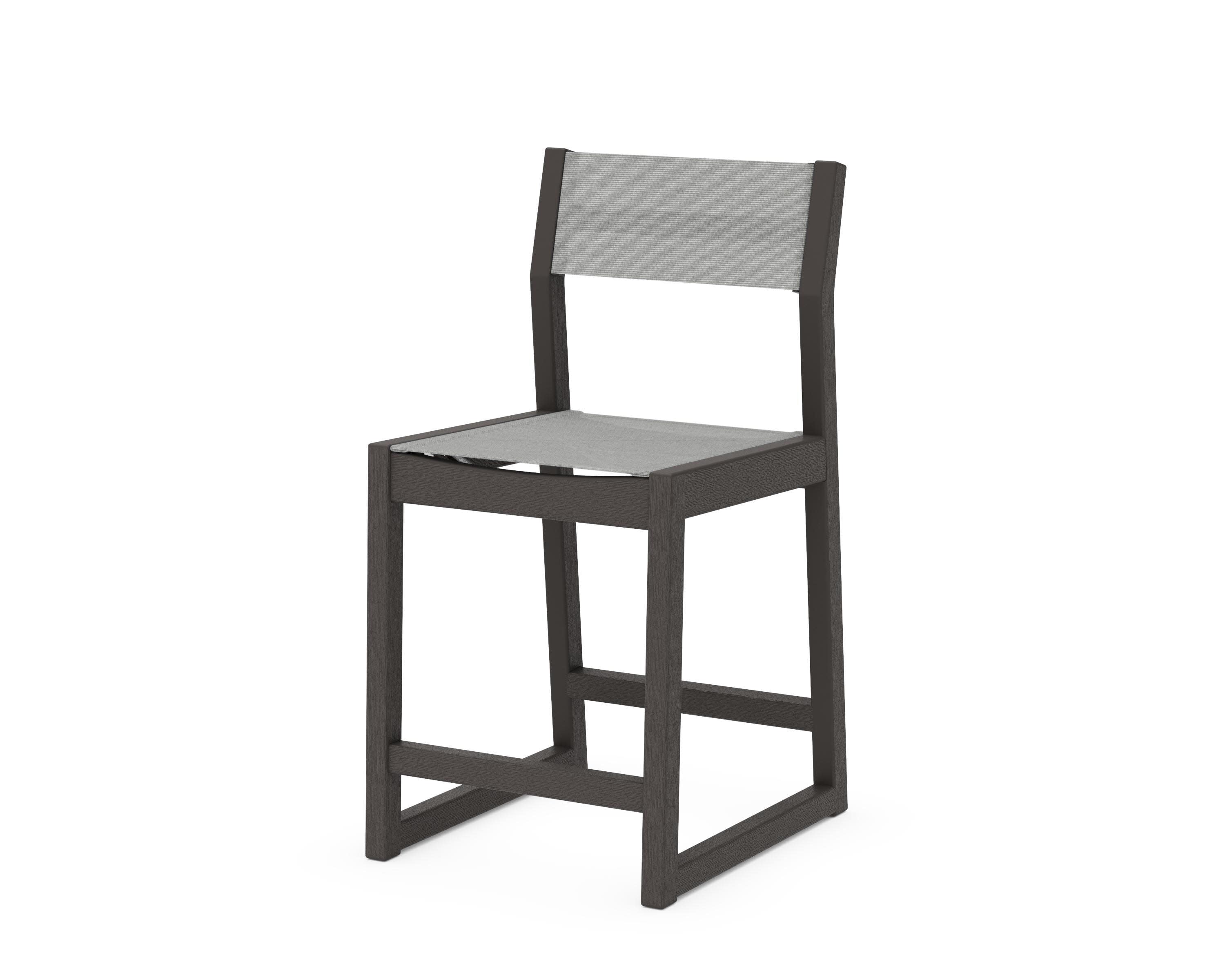 EDGE Sling Counter Side Chair in Vintage Coffee / Metallic Sling