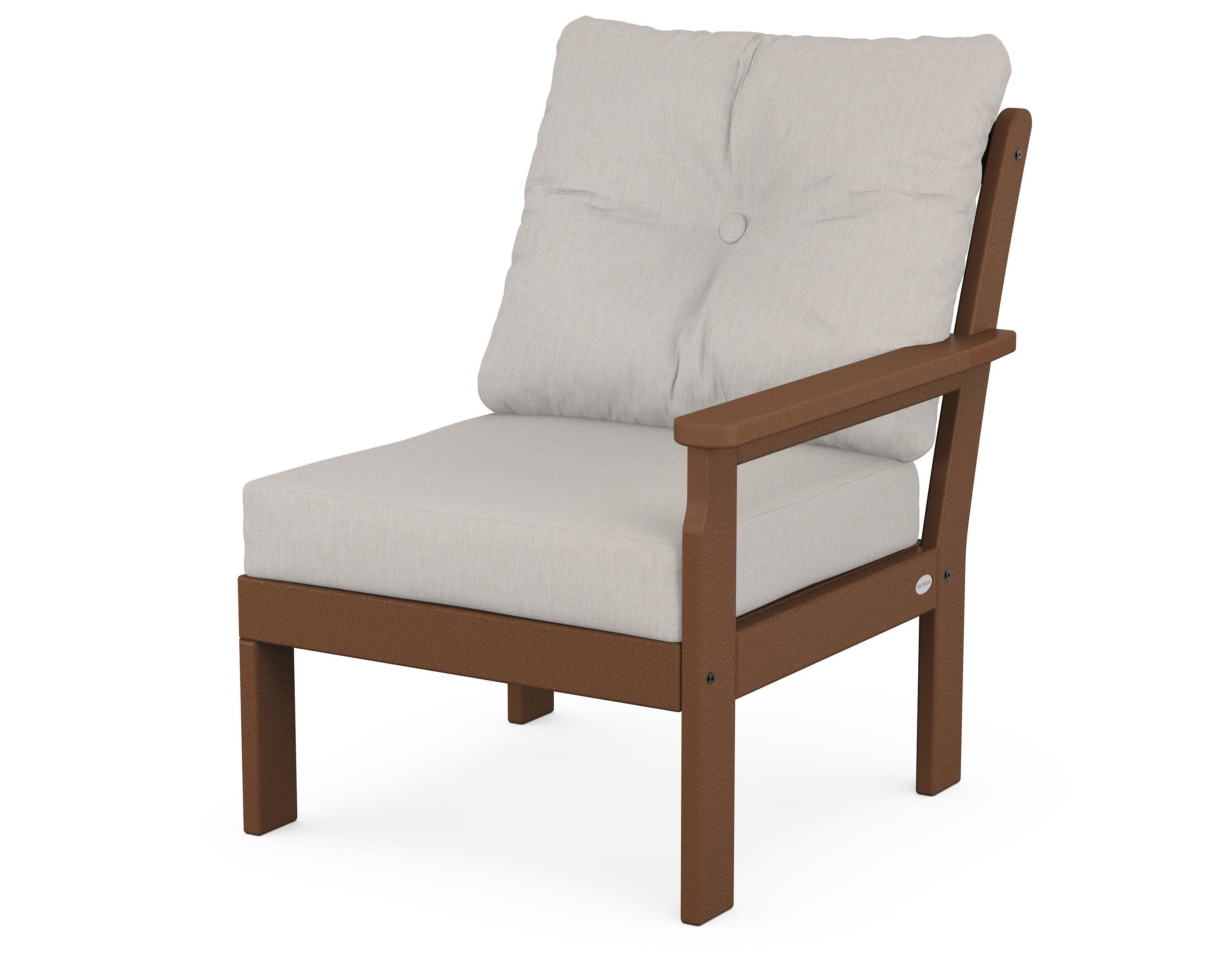 Vineyard Modular Right Arm Chair in Teak / Cast Ash