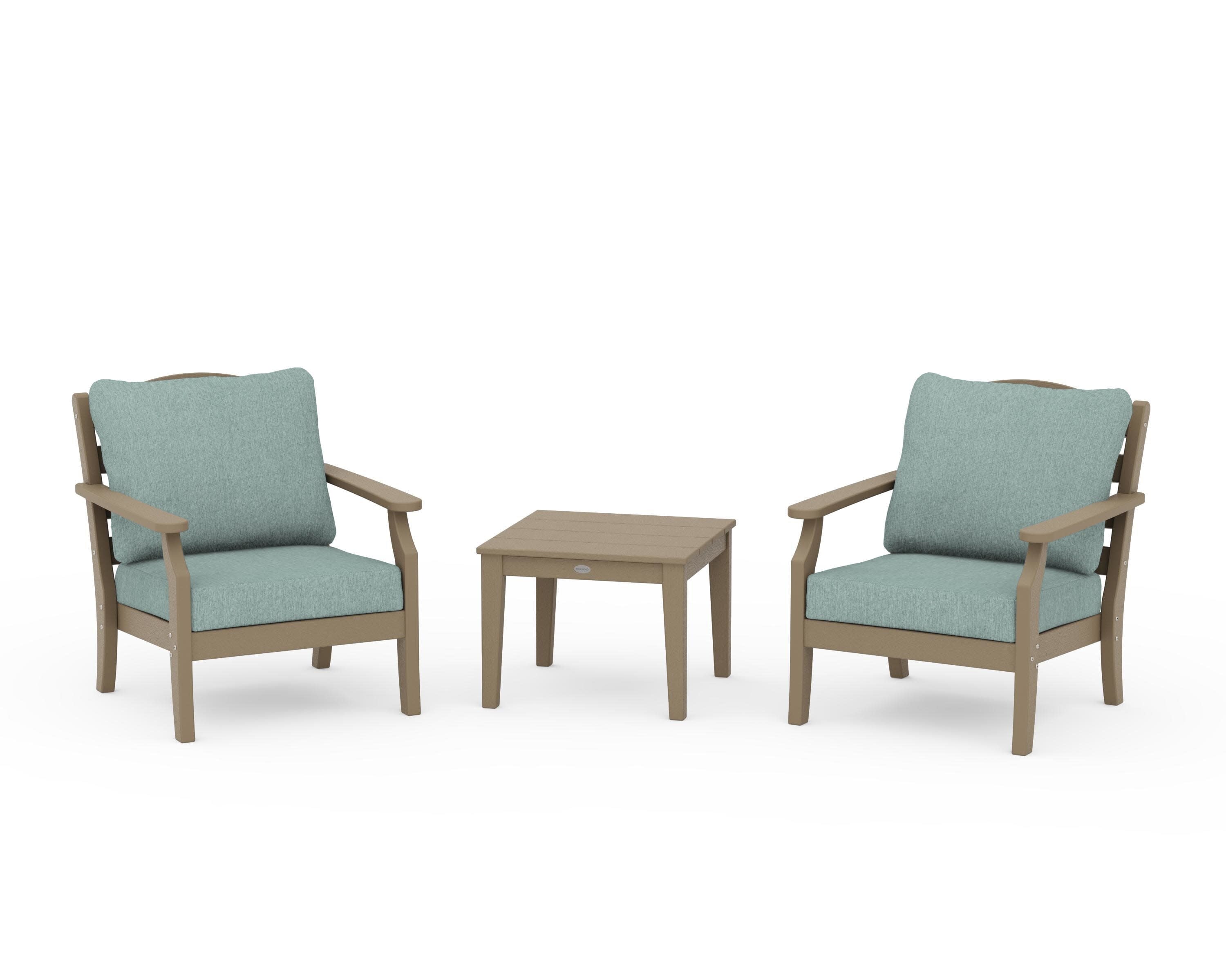 Savannah 3-Piece Deep Seating Set in Vintage Sahara / Glacier Spa