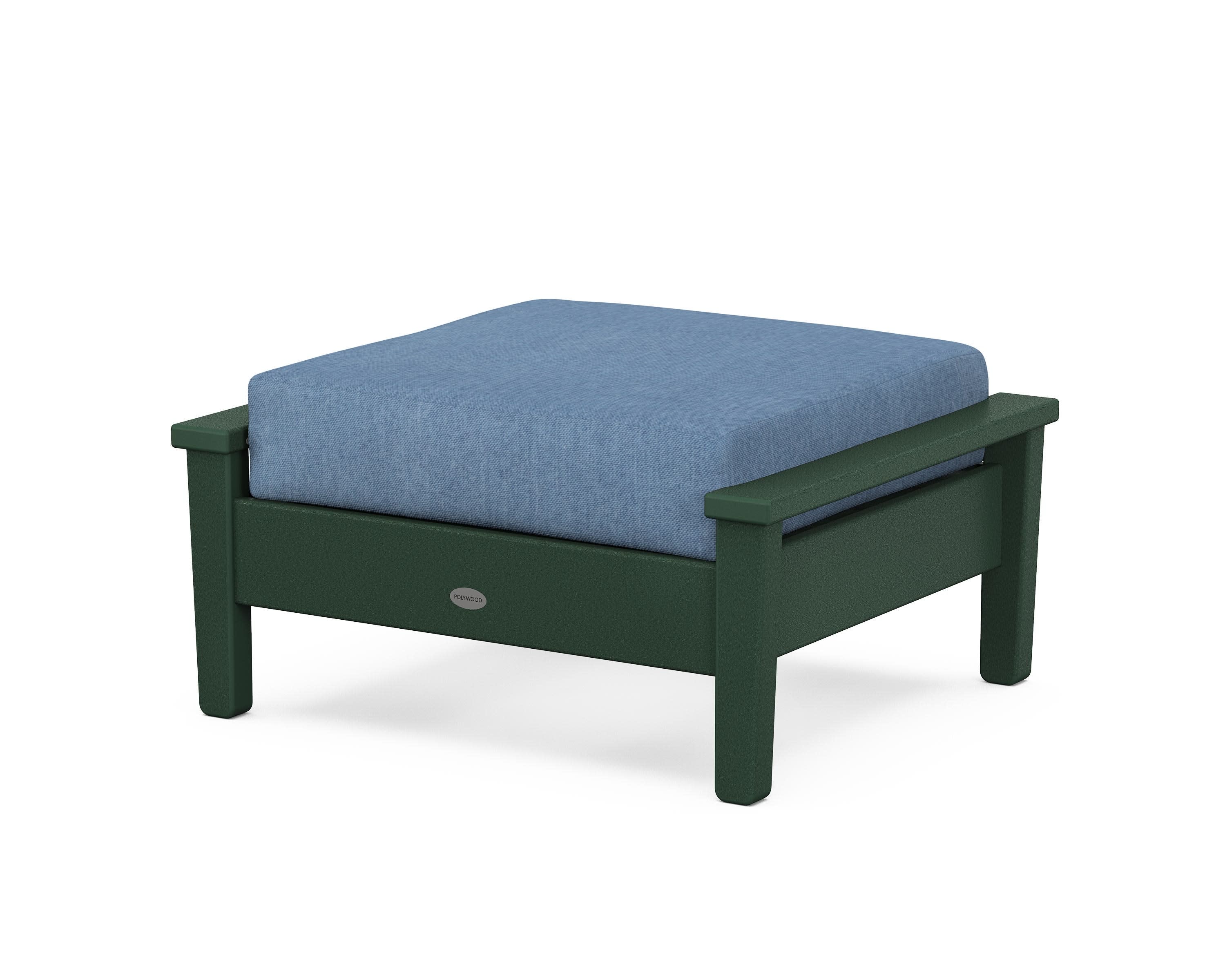 Prescott Deep Seating Ottoman in Green / Sky Blue