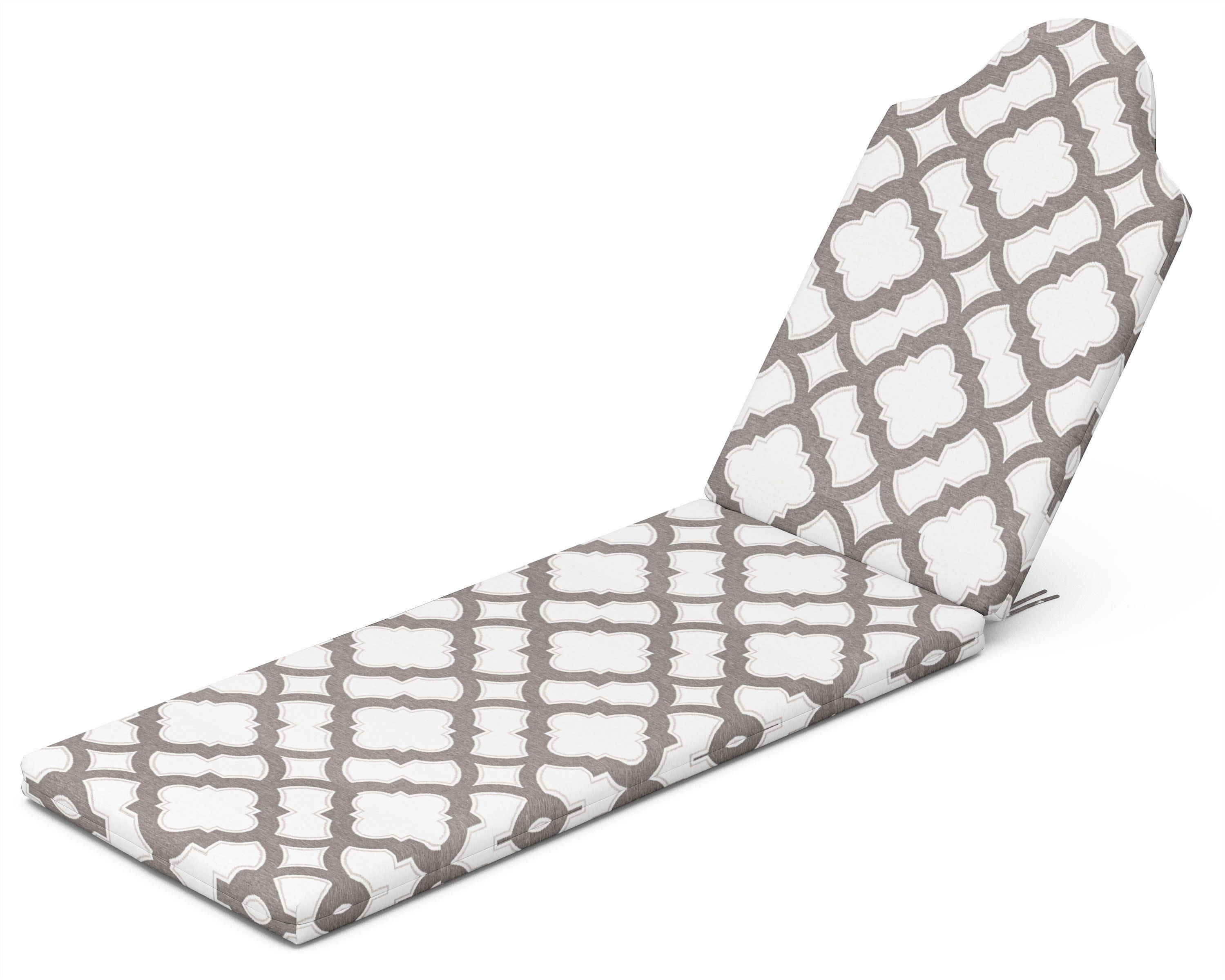 Chaise Cushion in Trellis Grey Mist