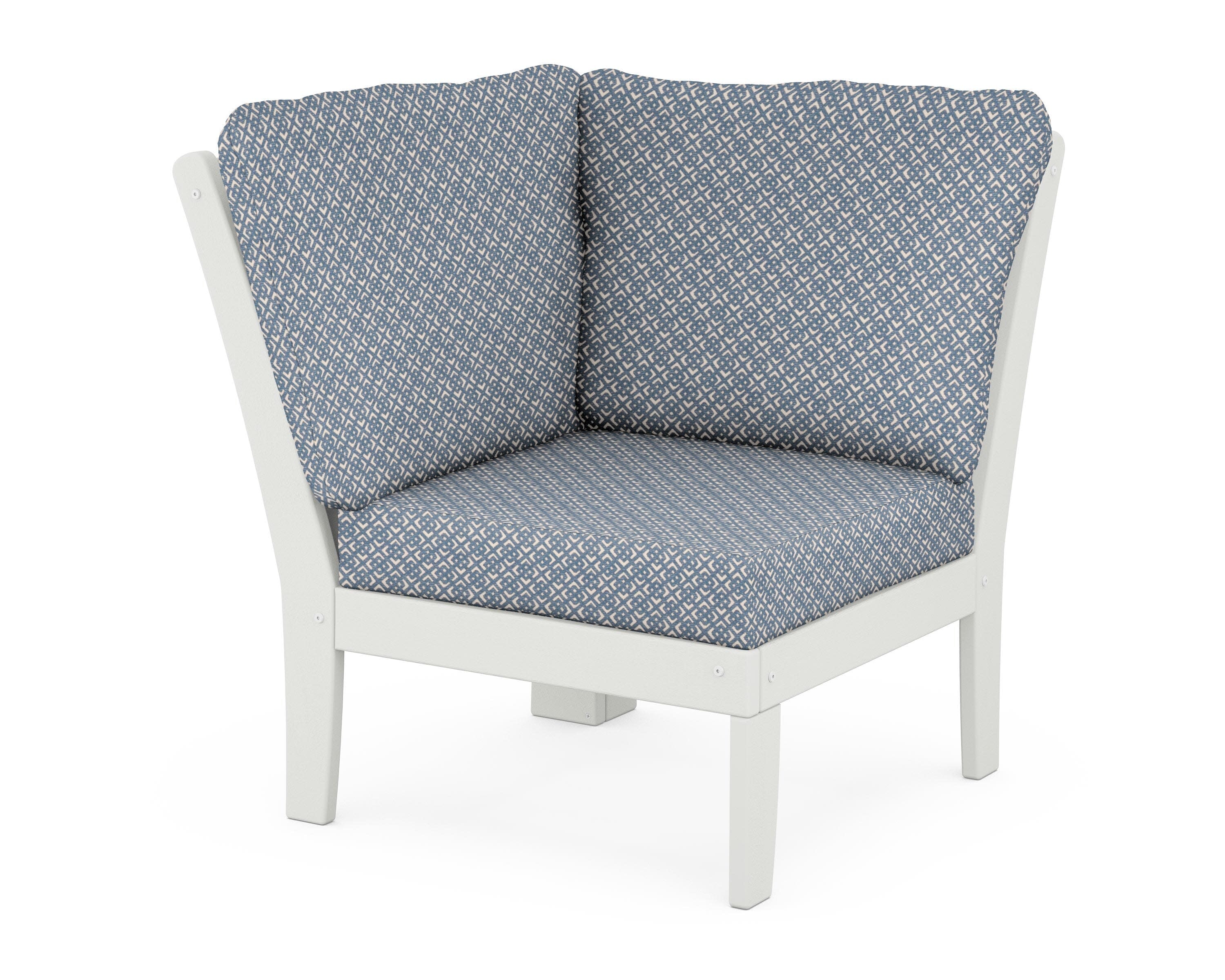 Braxton Modular Corner Chair in Vintage White / Hopscotch
