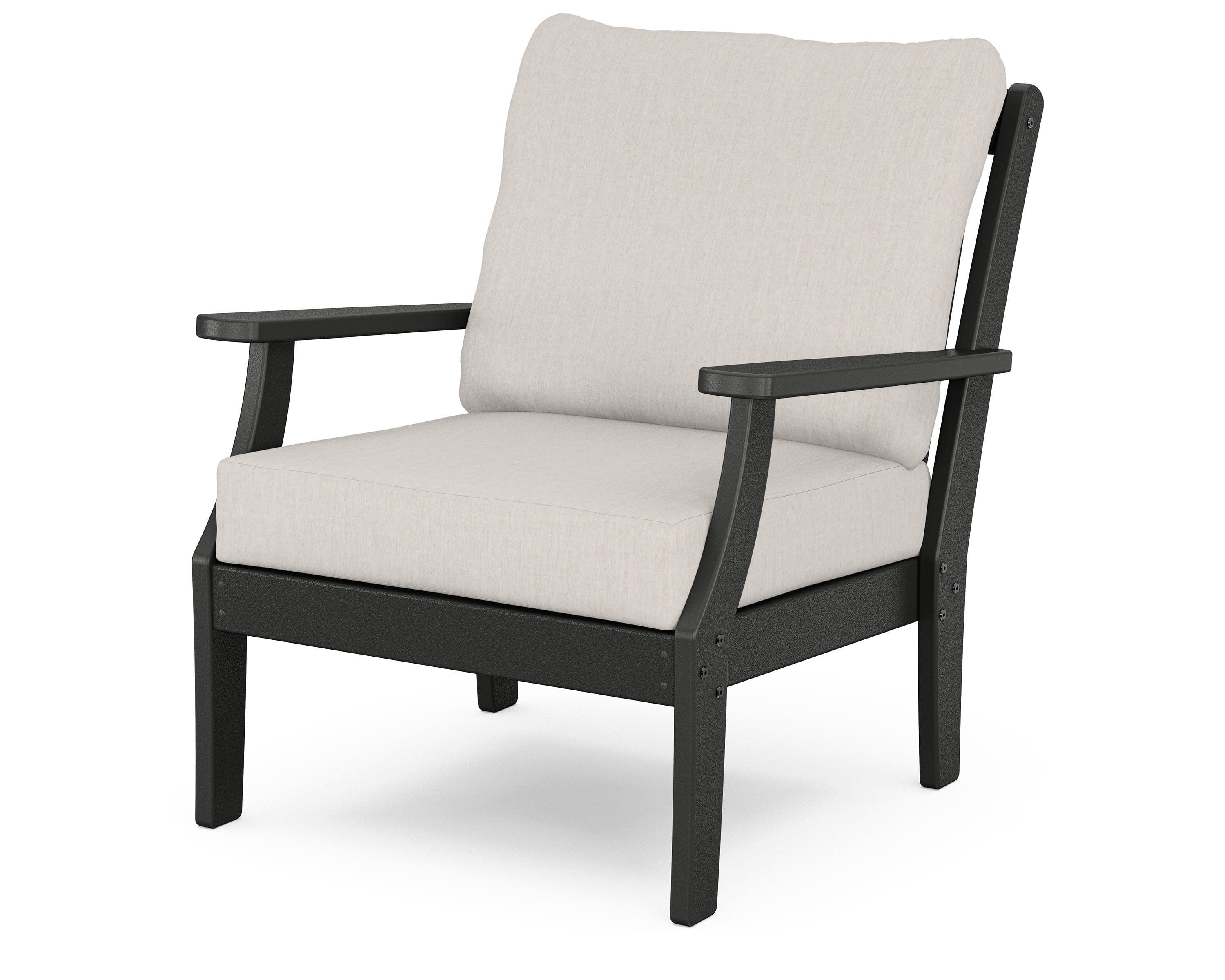 Braxton Deep Seating Chair in Black / Cast Ash
