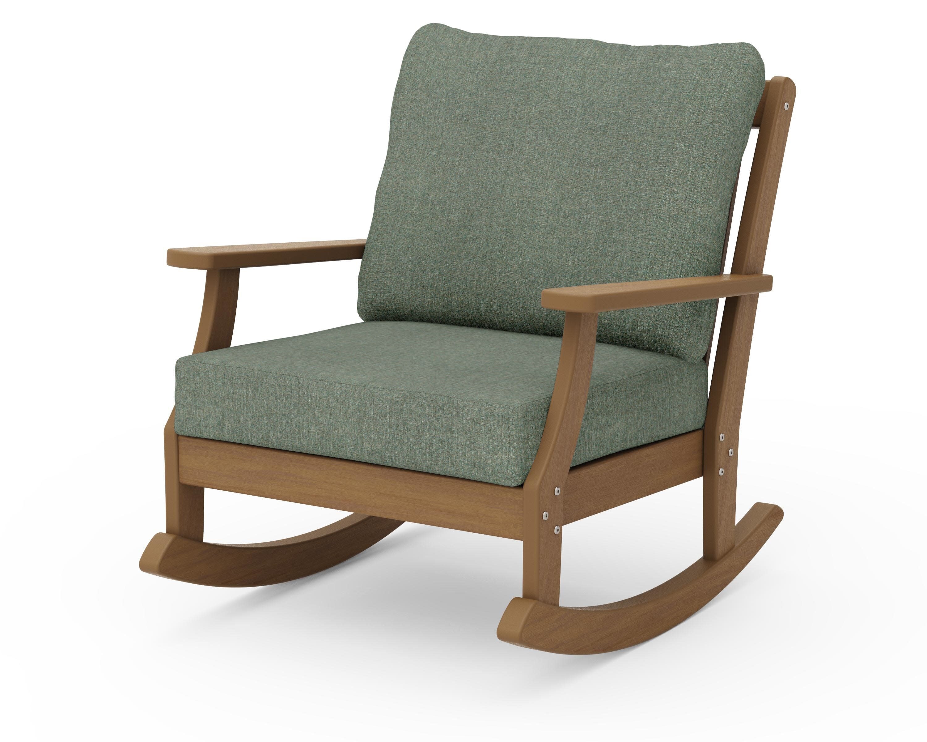Braxton Deep Seating Rocking Chair in Natural / Cast Sage