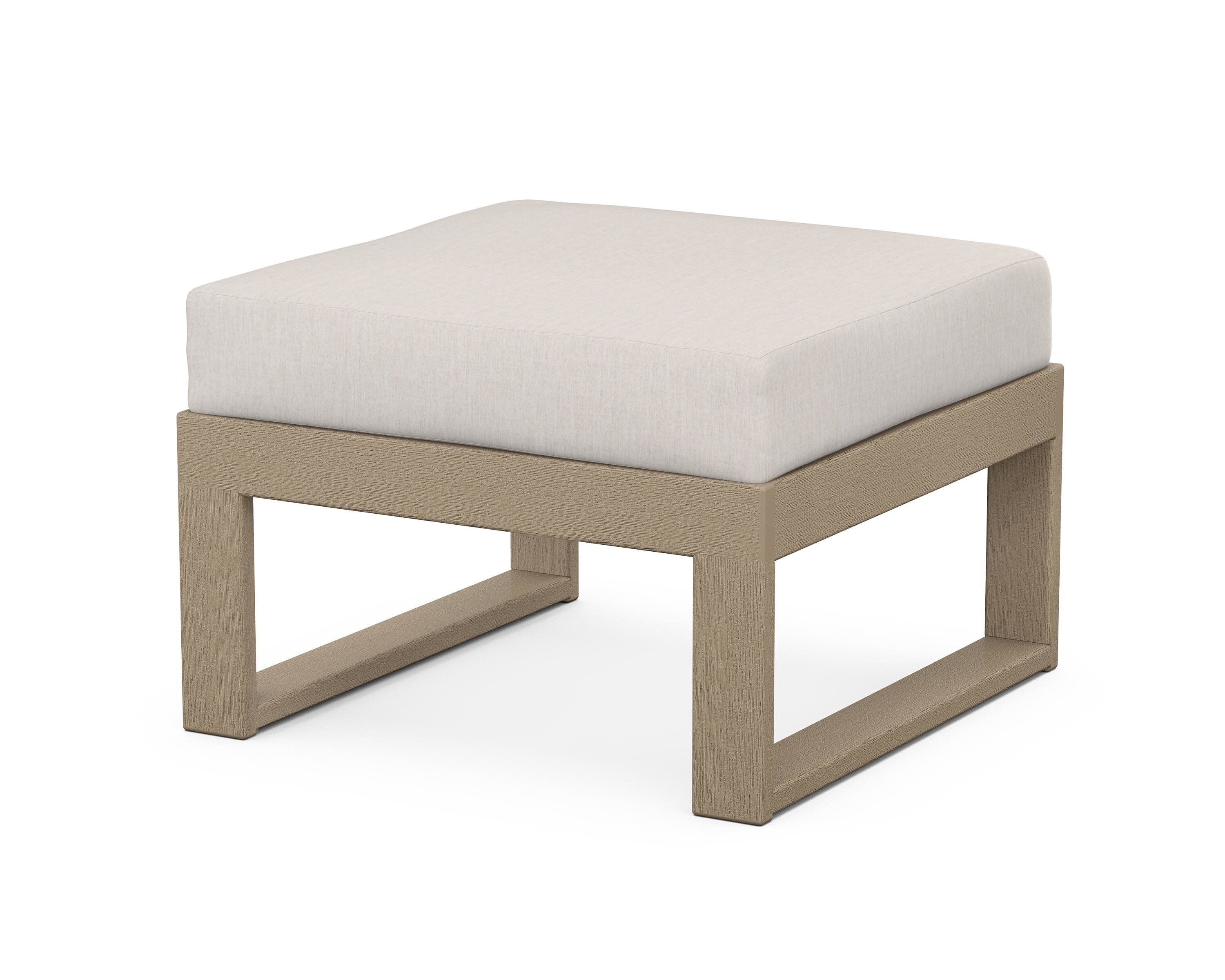 Modular Ottoman - Modern in Vintage Sahara / Cast Ash