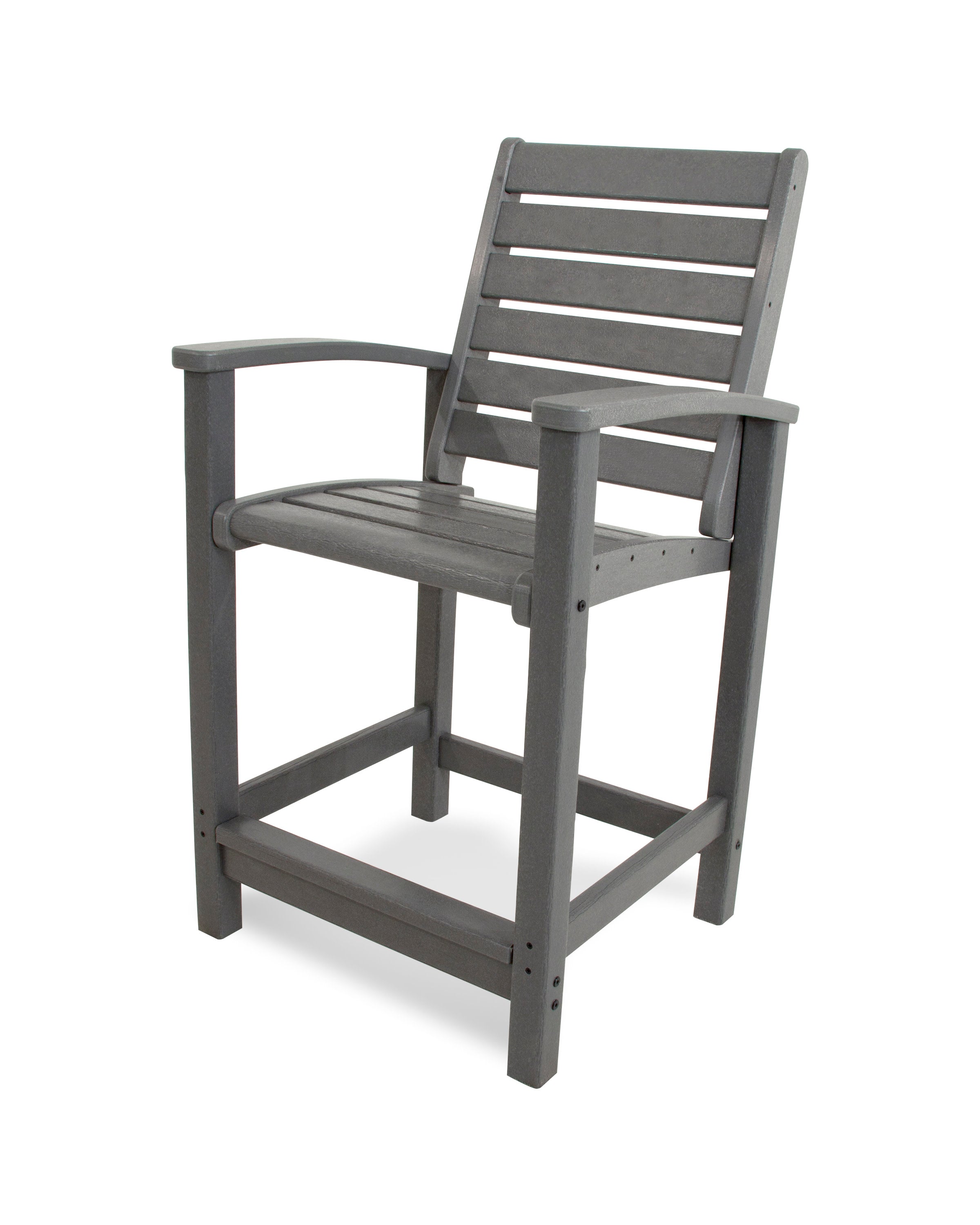 Signature Counter Chair in Slate Grey