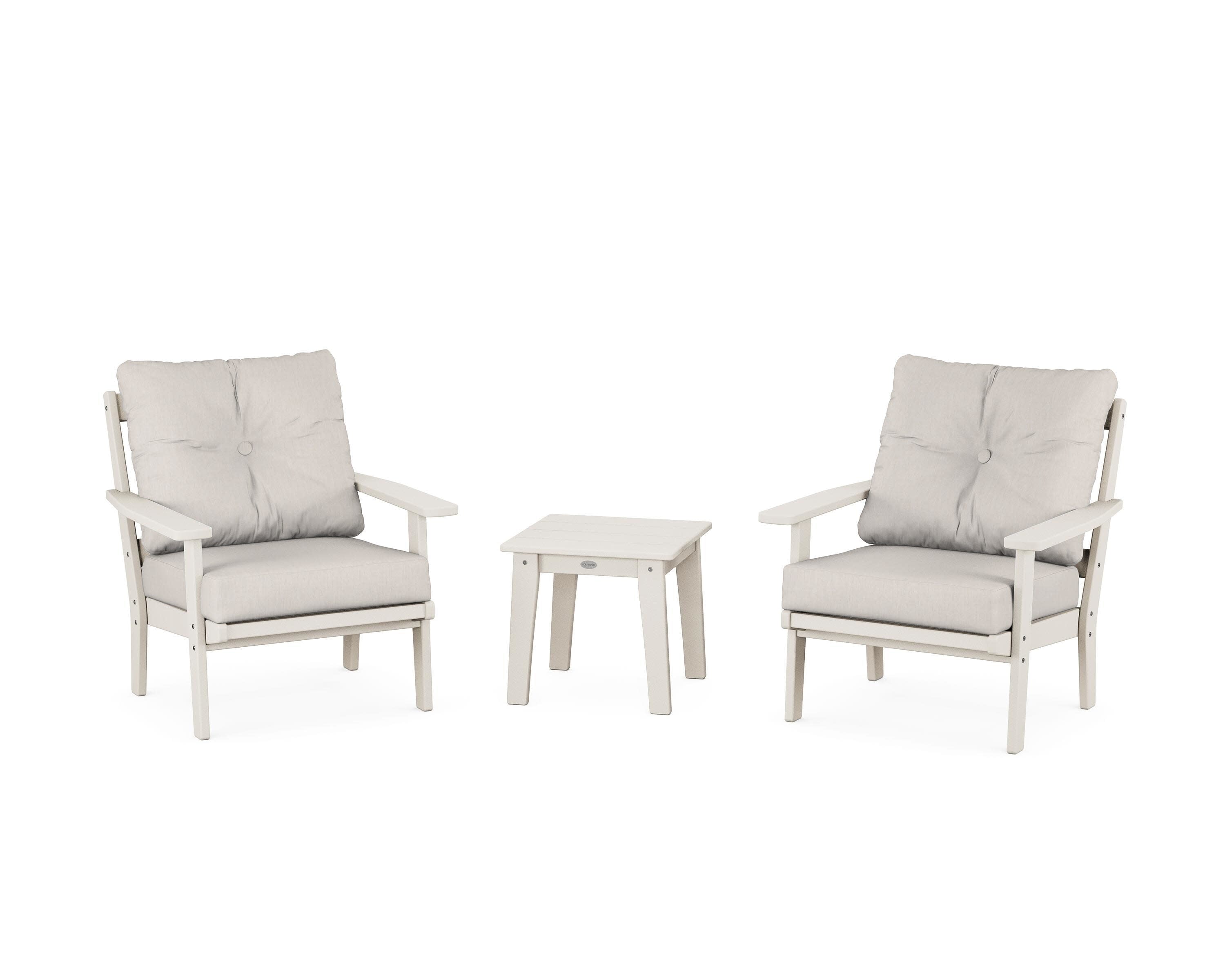 Prairie 3-Piece Deep Seating Set in Sand / Cast Ash