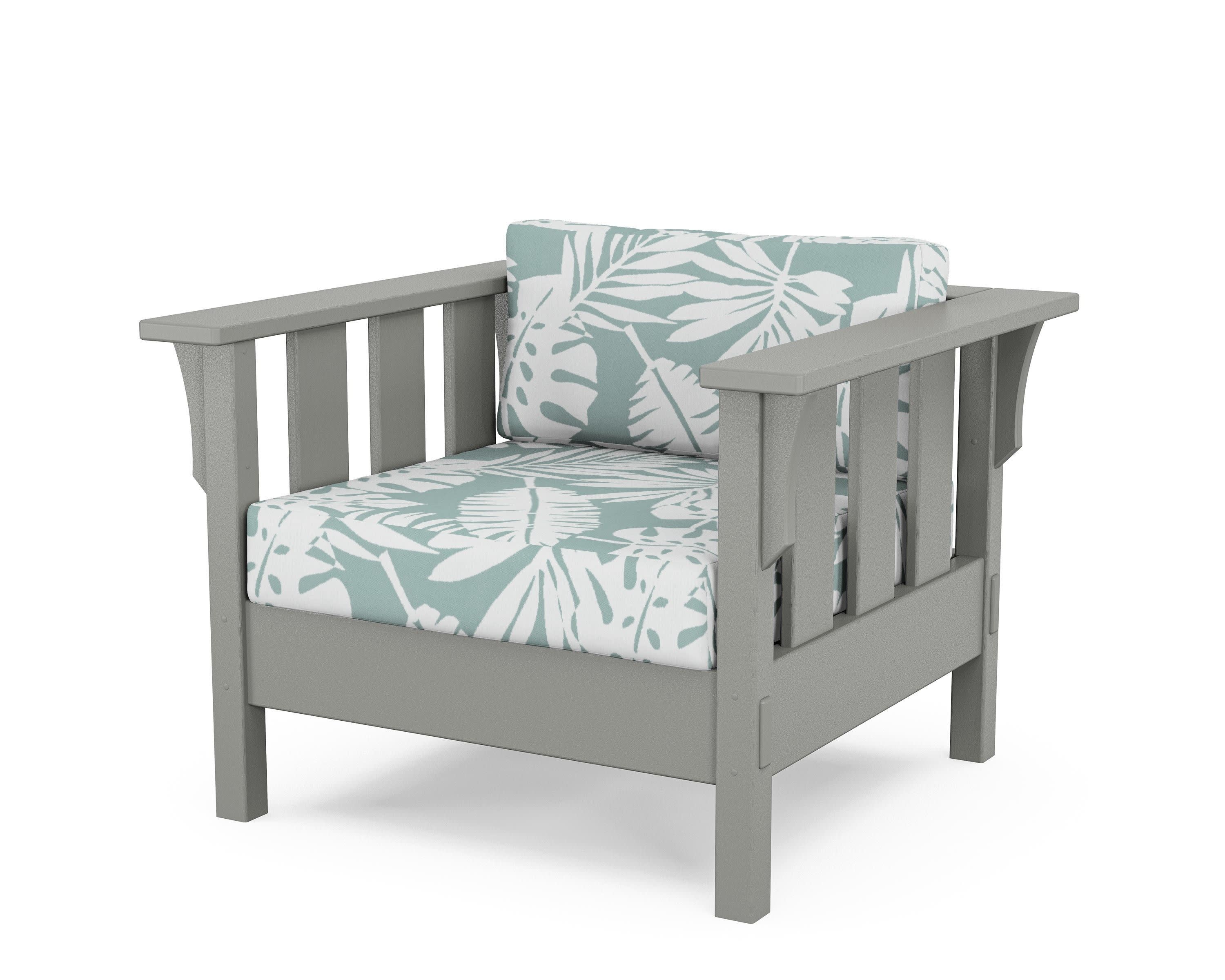 Acadia Deep Seating Chair in Slate Grey / Leaf Glacier Spa
