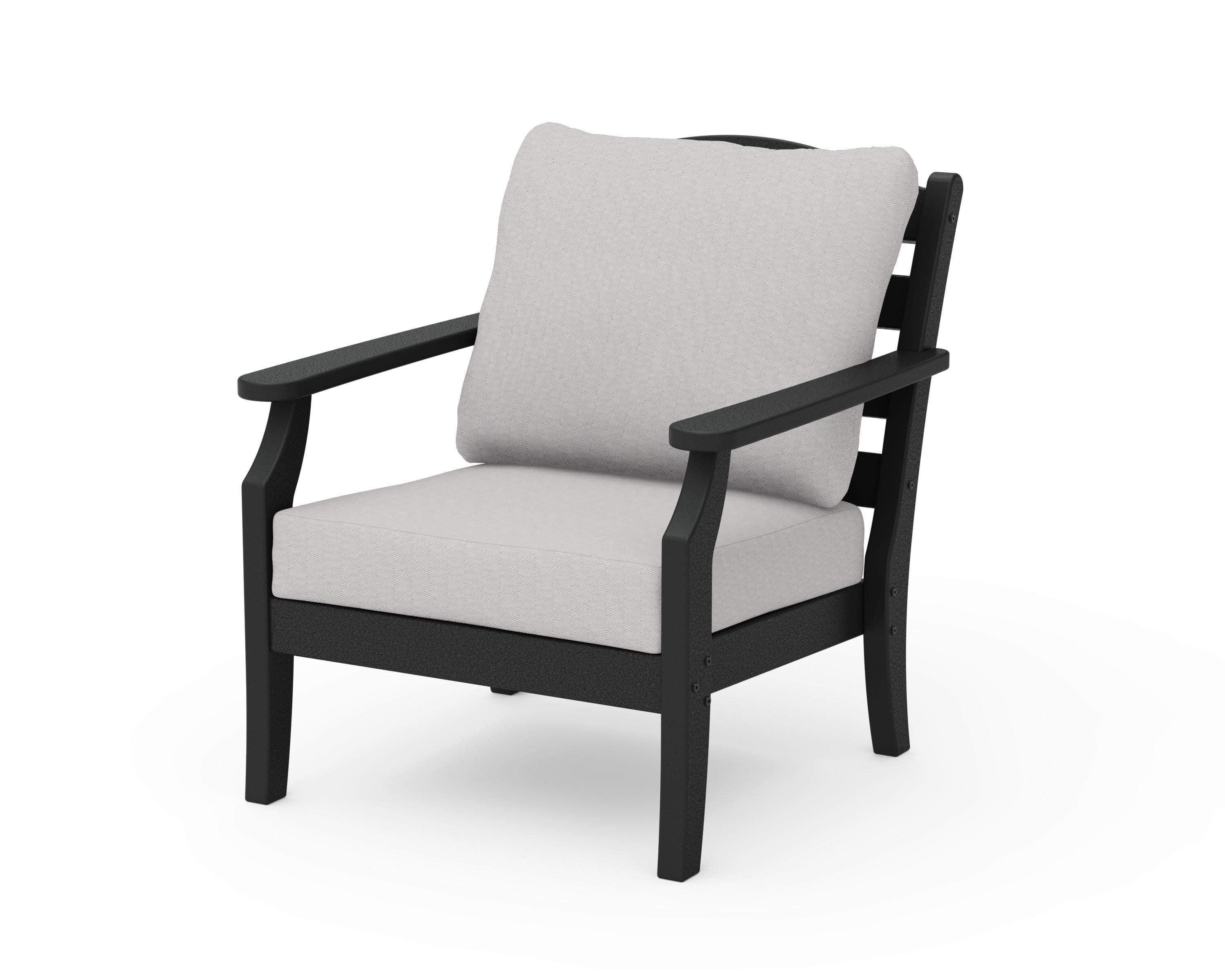 Savannah Deep Seating Chair in Black / Diamond in the Rough