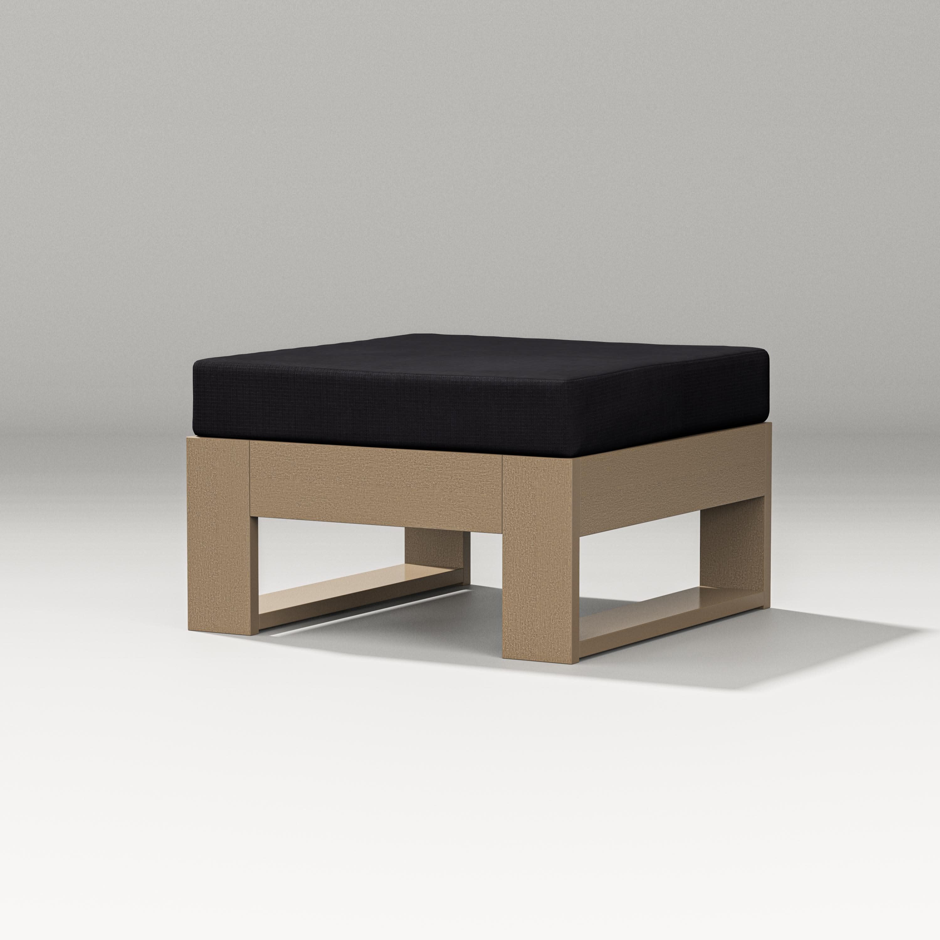 Latitude Lounge Ottoman in Vintage Sahara / Midnight Linen