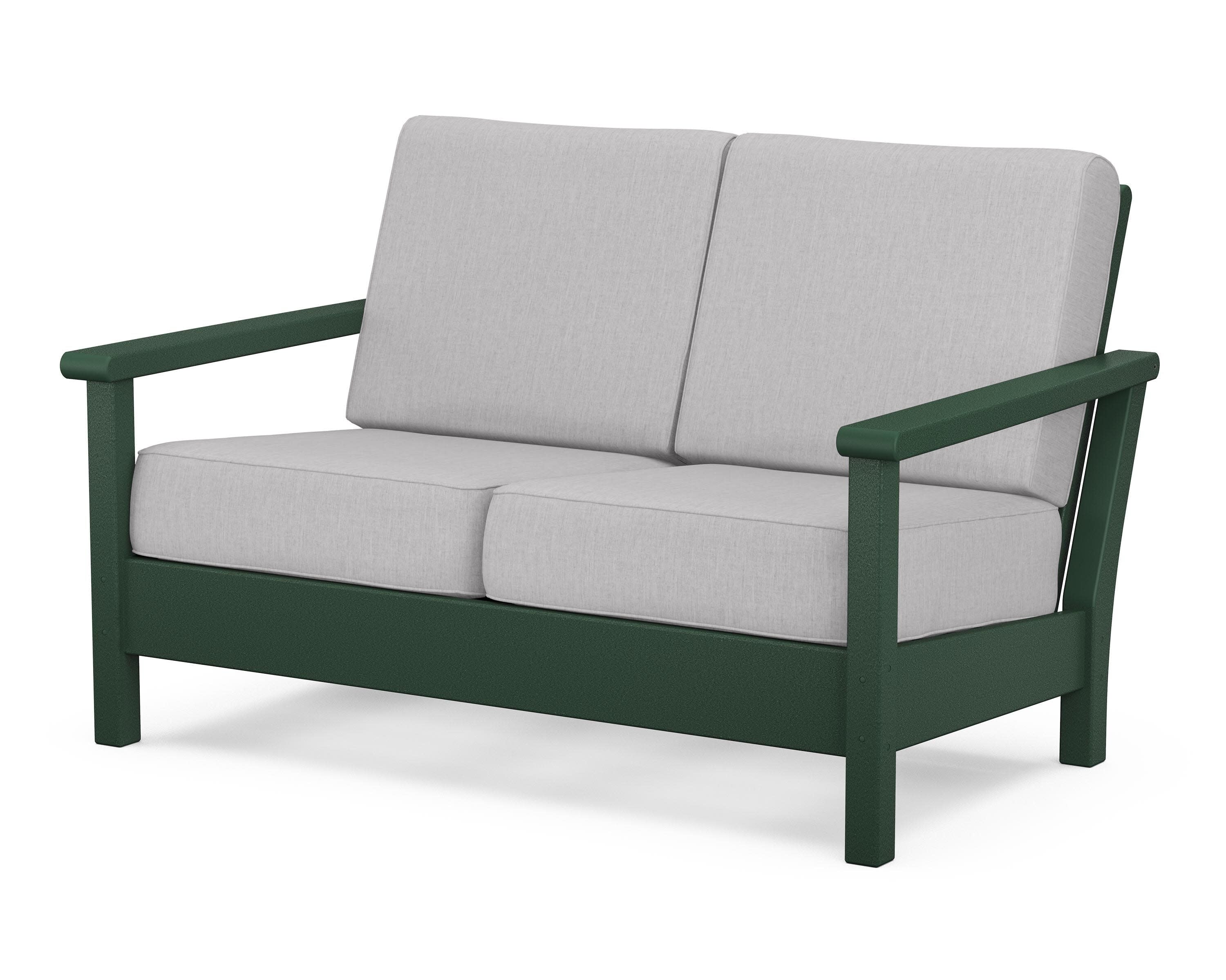 Harbour Deep Seating Loveseat in Green / Granite