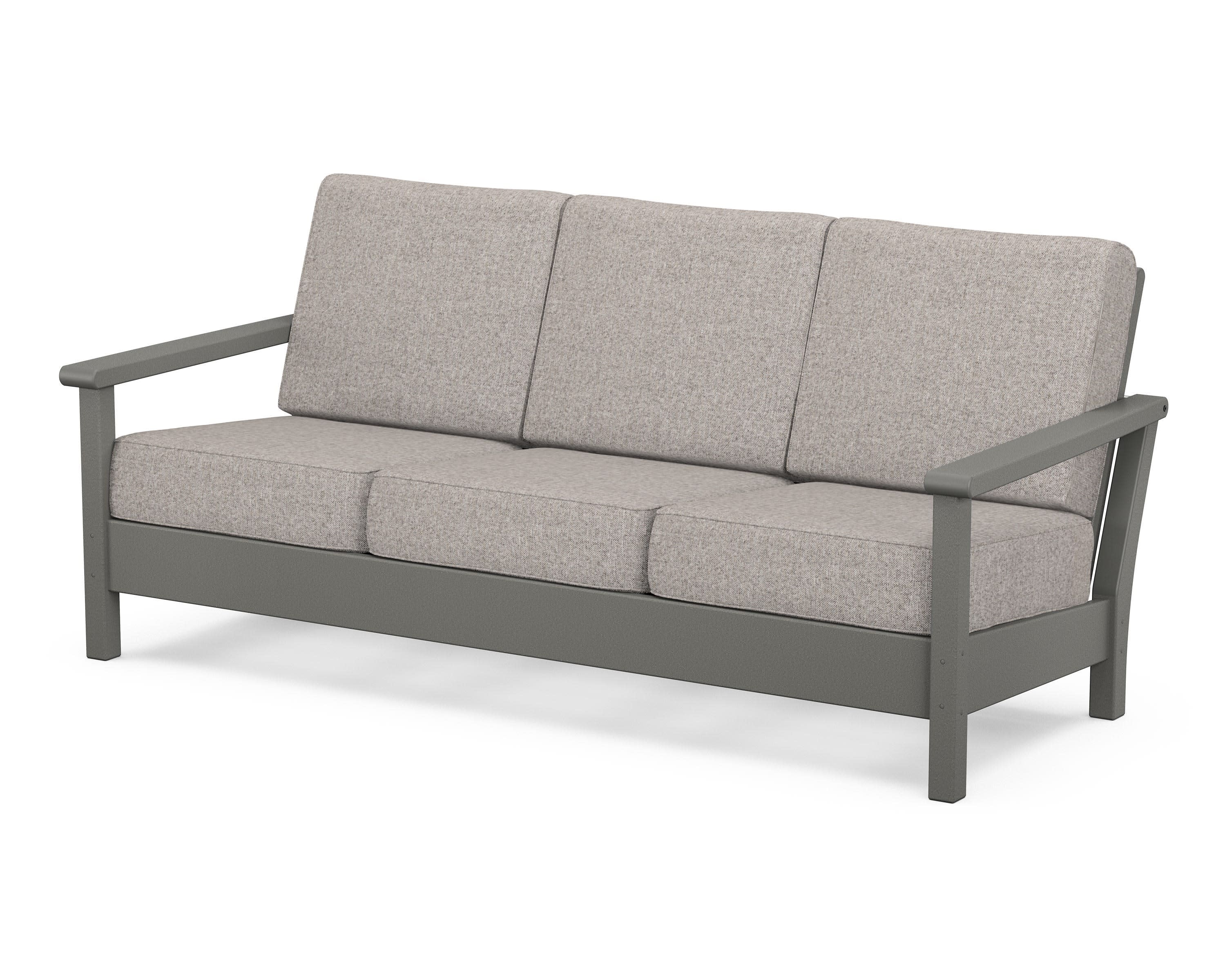 Harbour Deep Seating Sofa in Slate Grey / Weathered Tweed