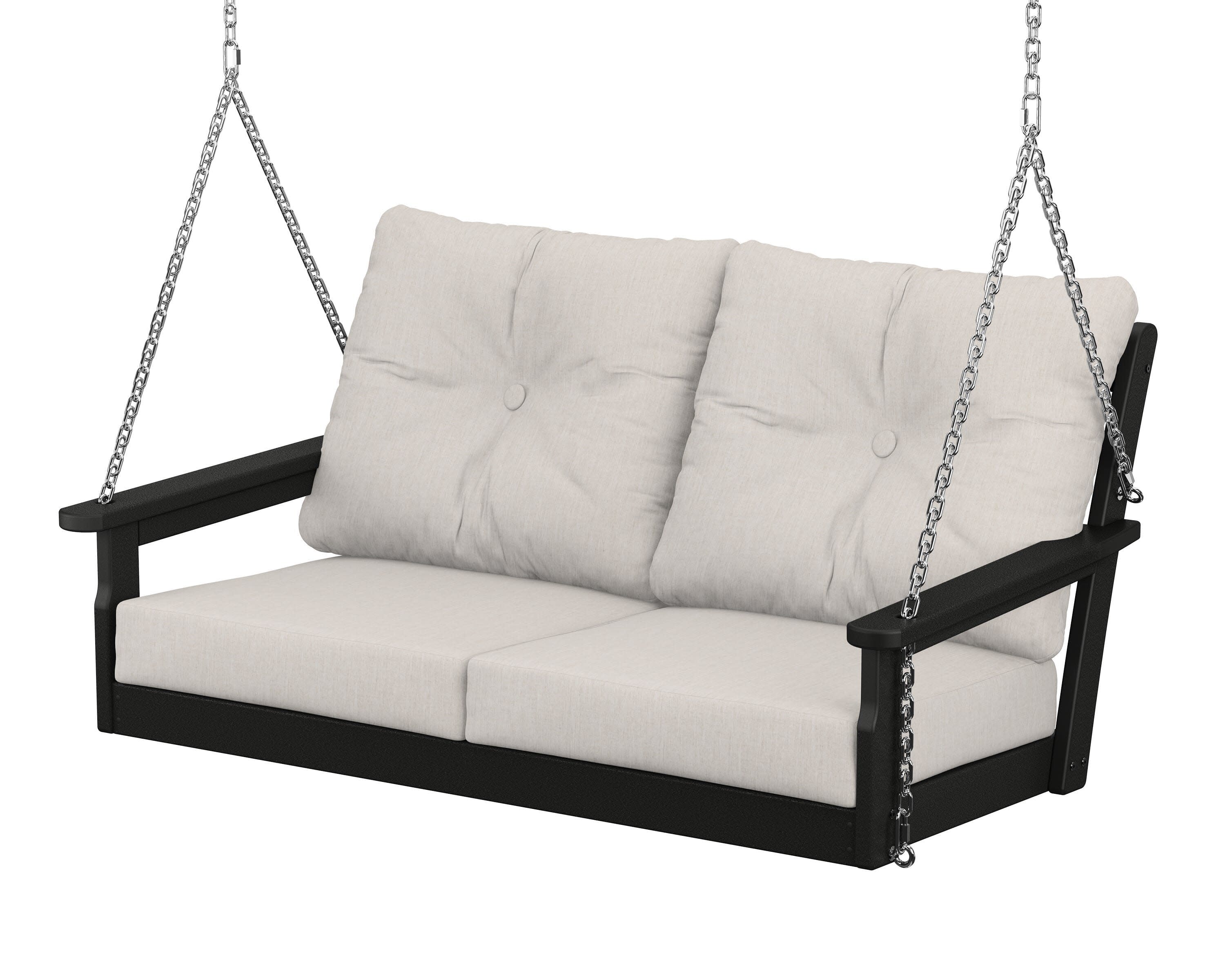 Vineyard Deep Seating Swing in Black / Cast Ash