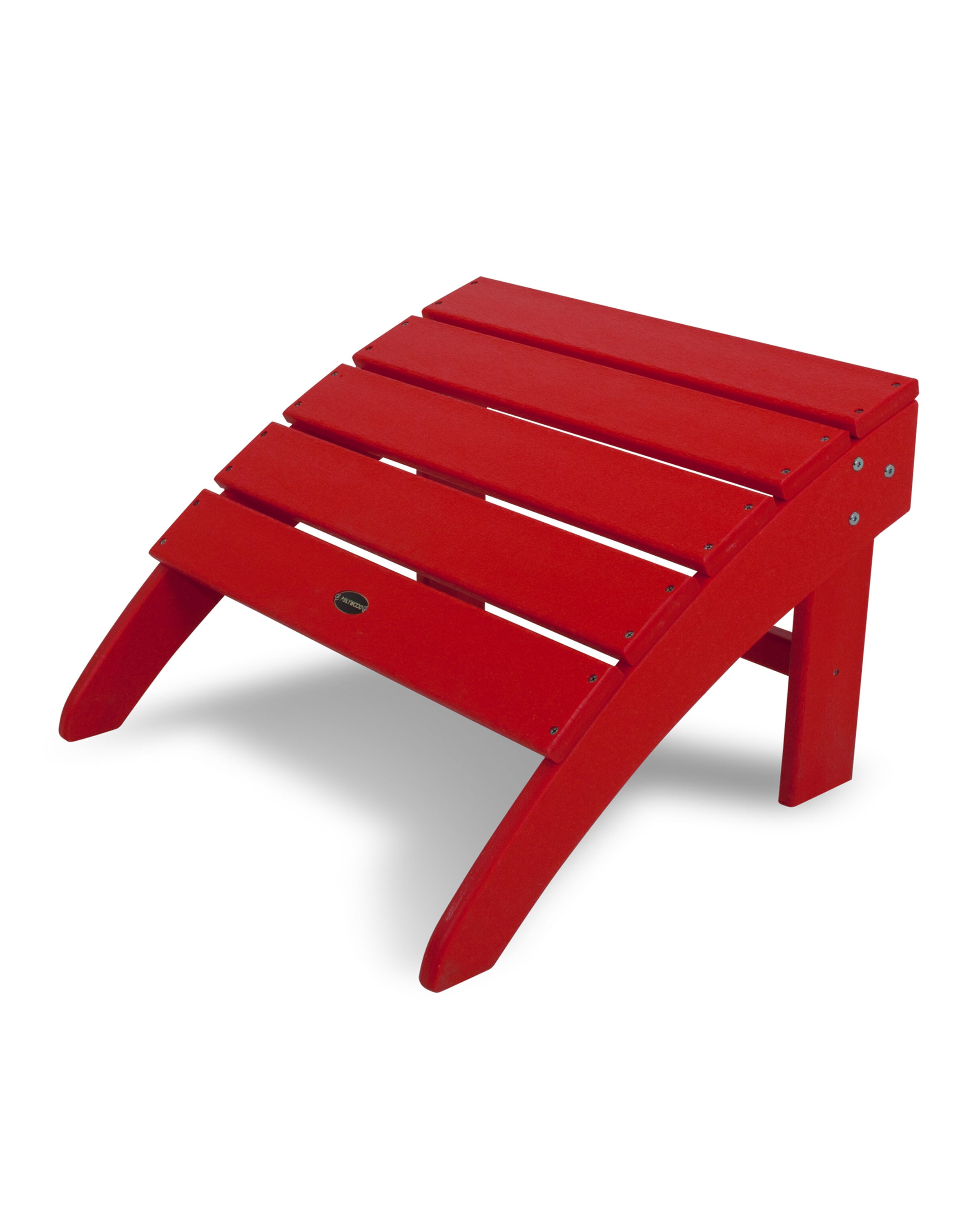 South Beach Adirondack Ottoman in Sunset Red