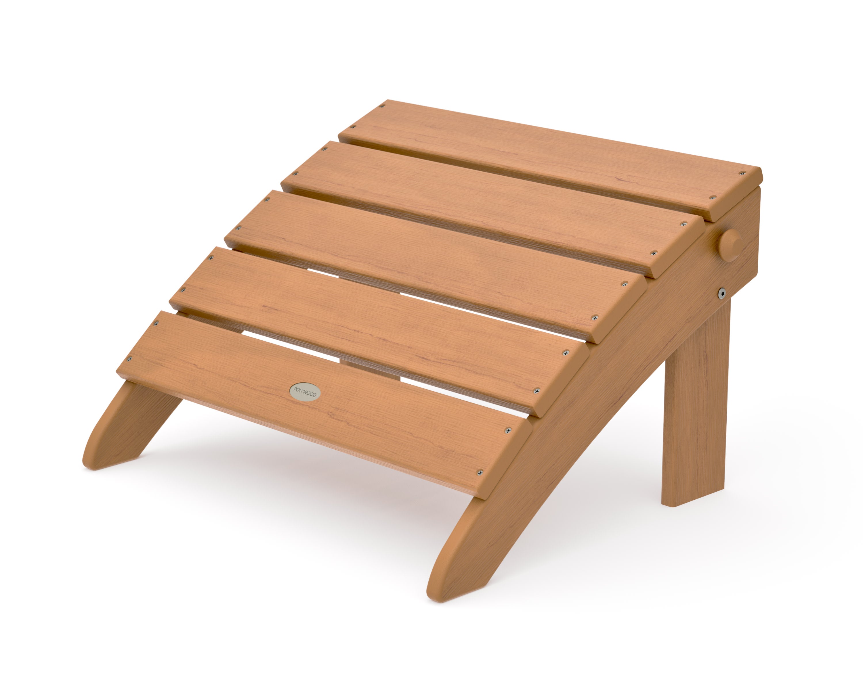 Classic Oversized Adirondack Folding Ottoman in Natural