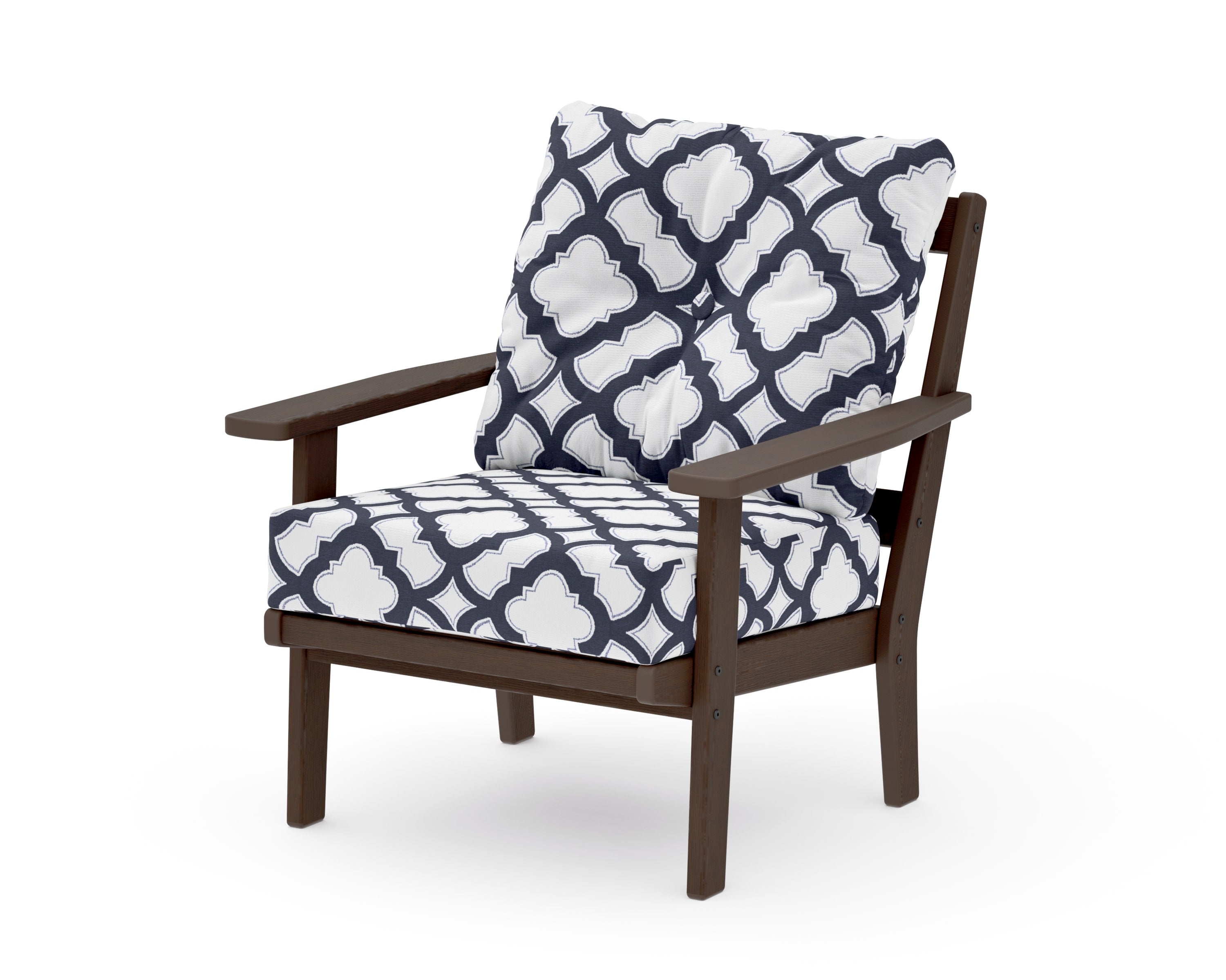 Prairie Deep Seating Chair in Kona / Trellis Navy