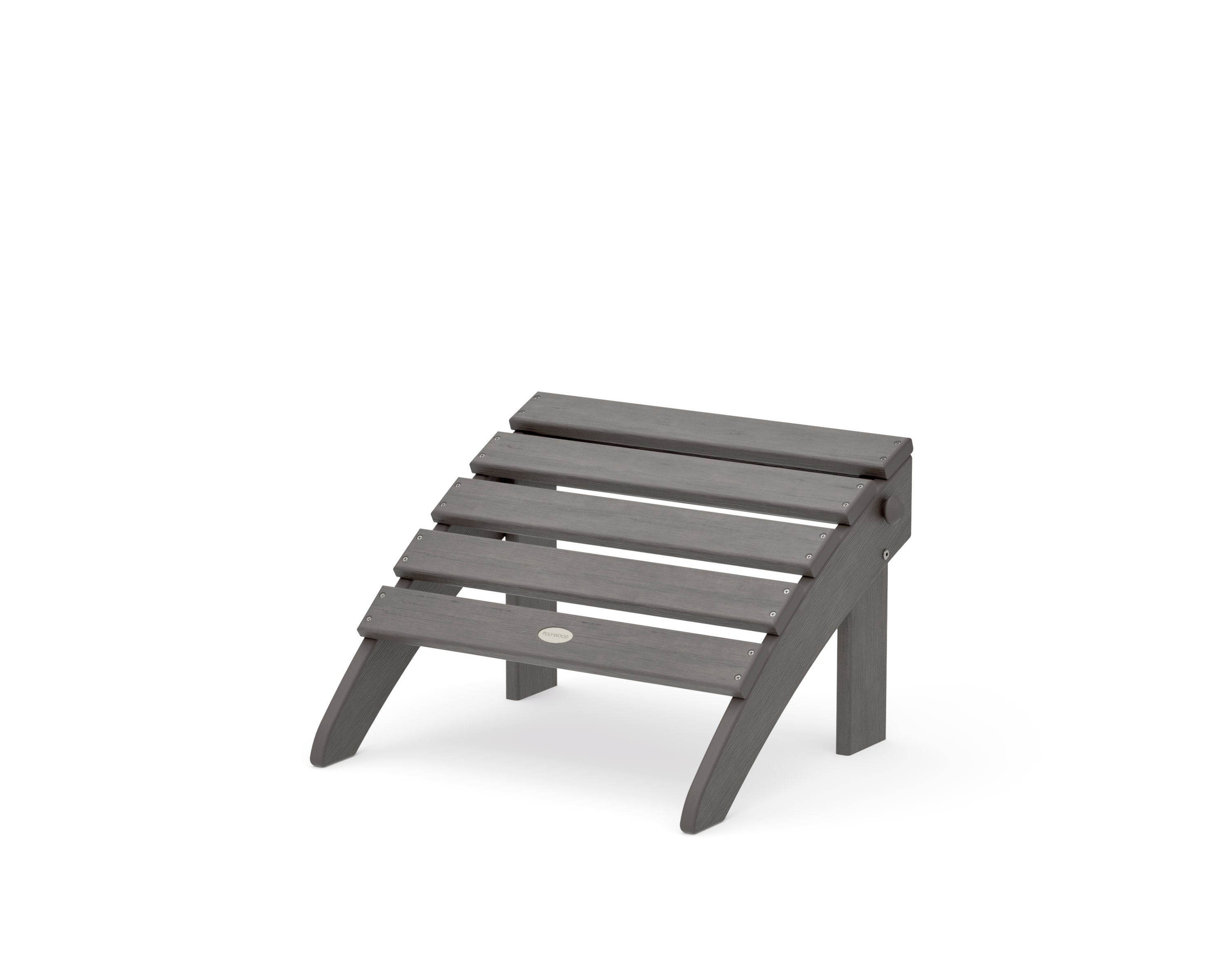 Classic Adirondack Folding Ottoman in Driftwood