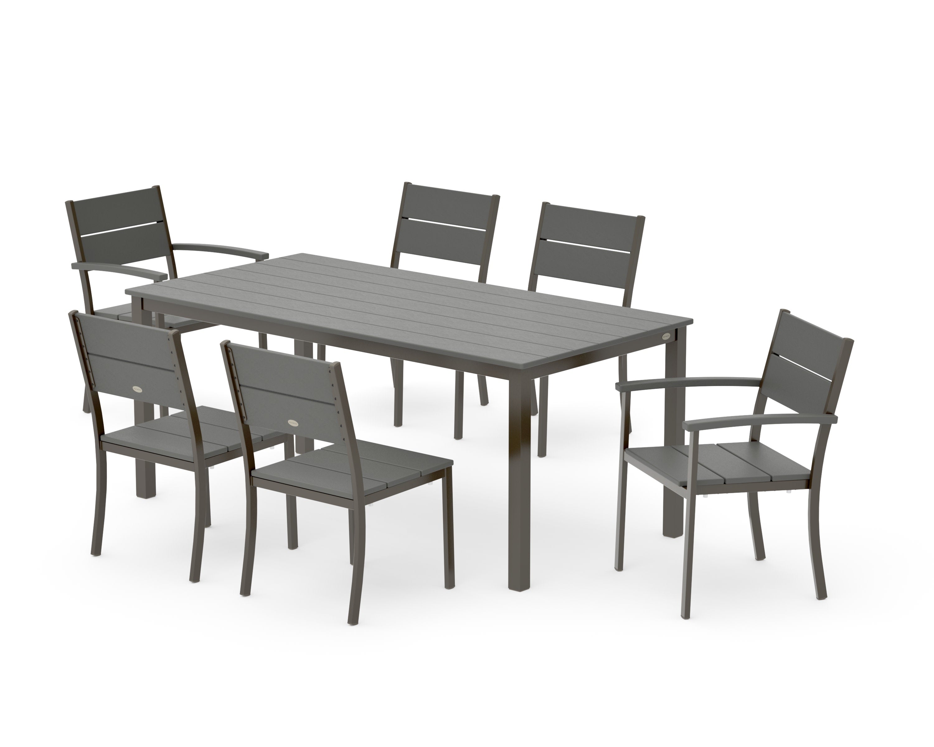 Main Street 7-Piece Dining Set in Bronze / Slate Grey
