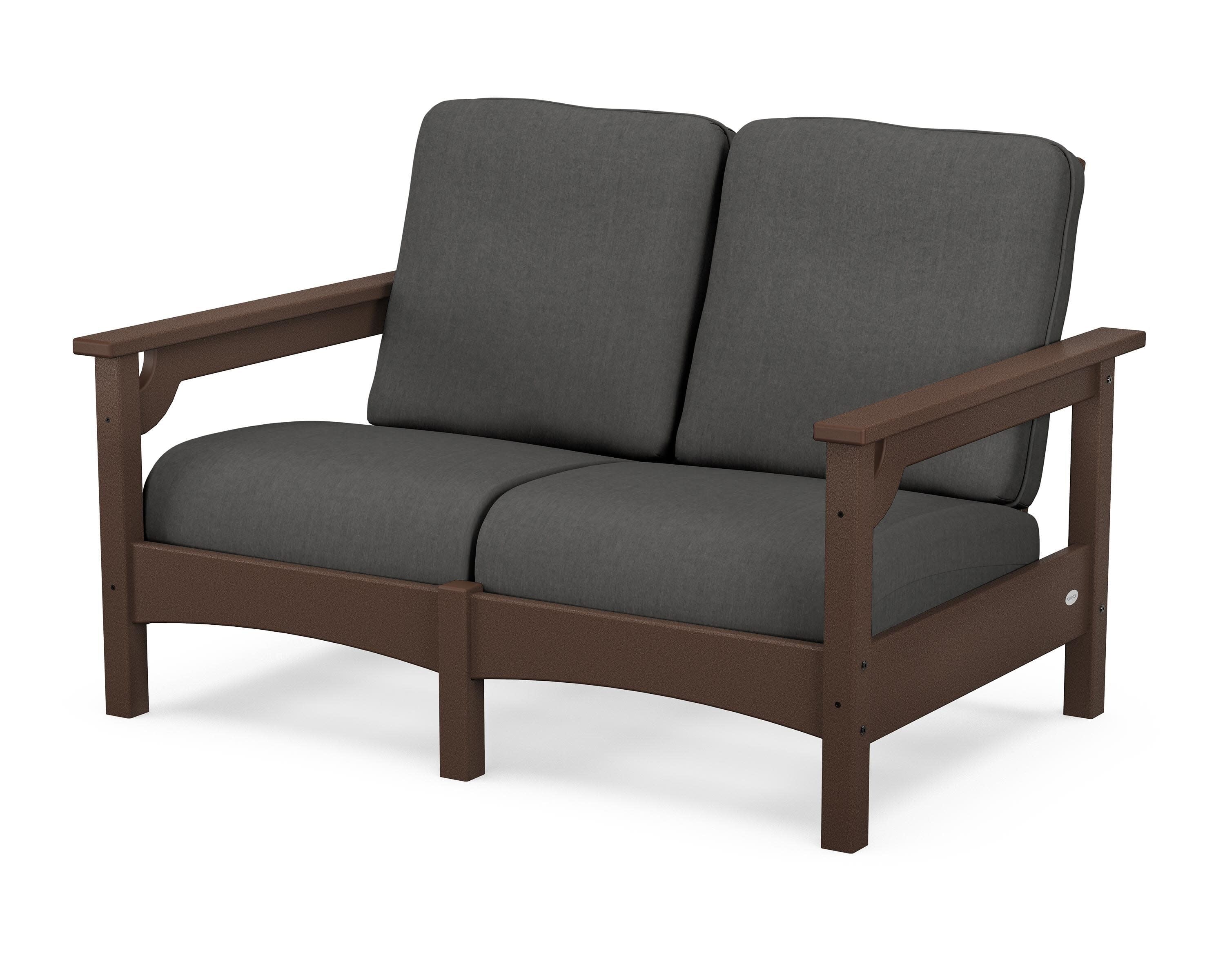 Club Loveseat in Mahogany / Spectrum Carbon