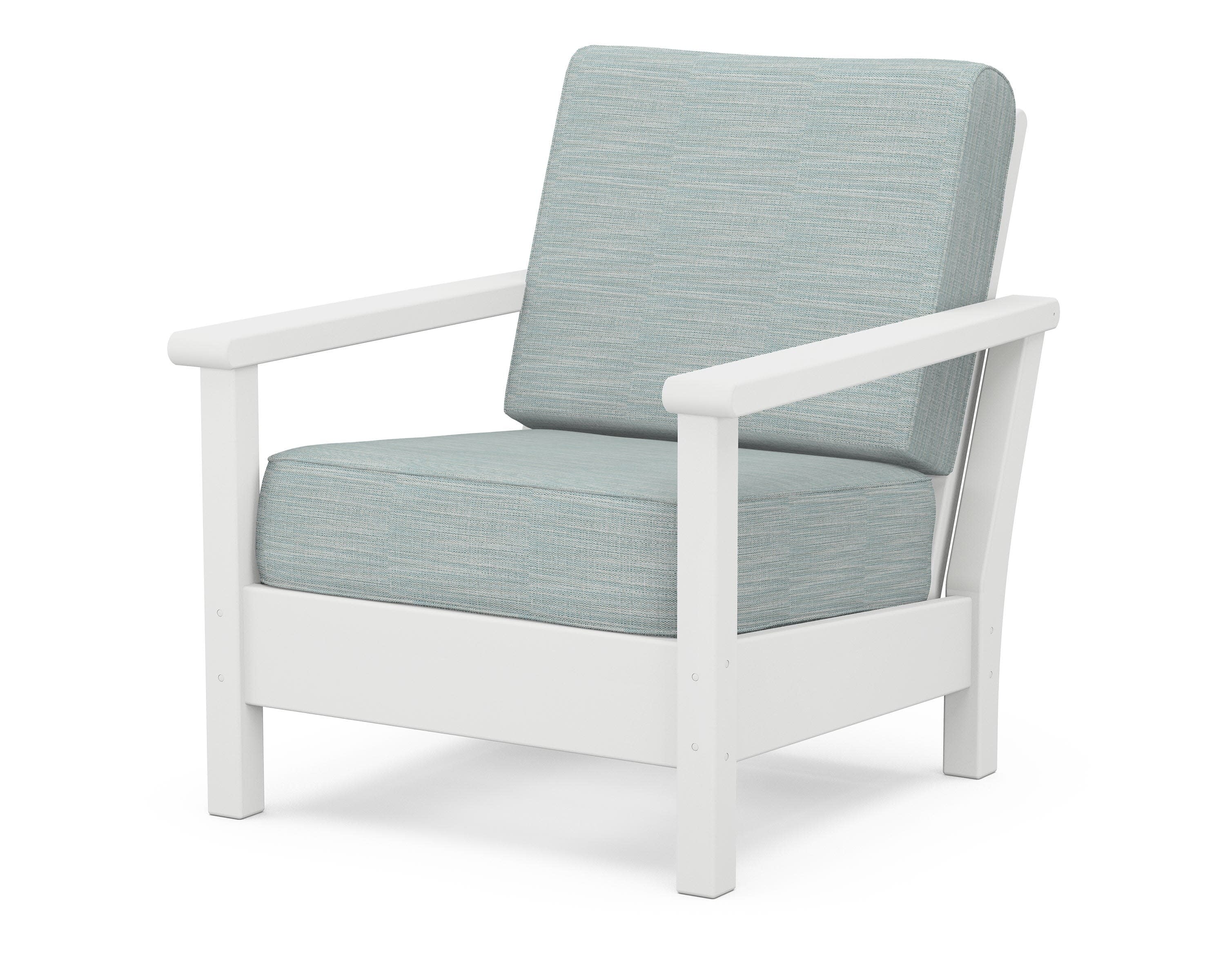 Harbour Deep Seating Chair in White / Soothe Mist